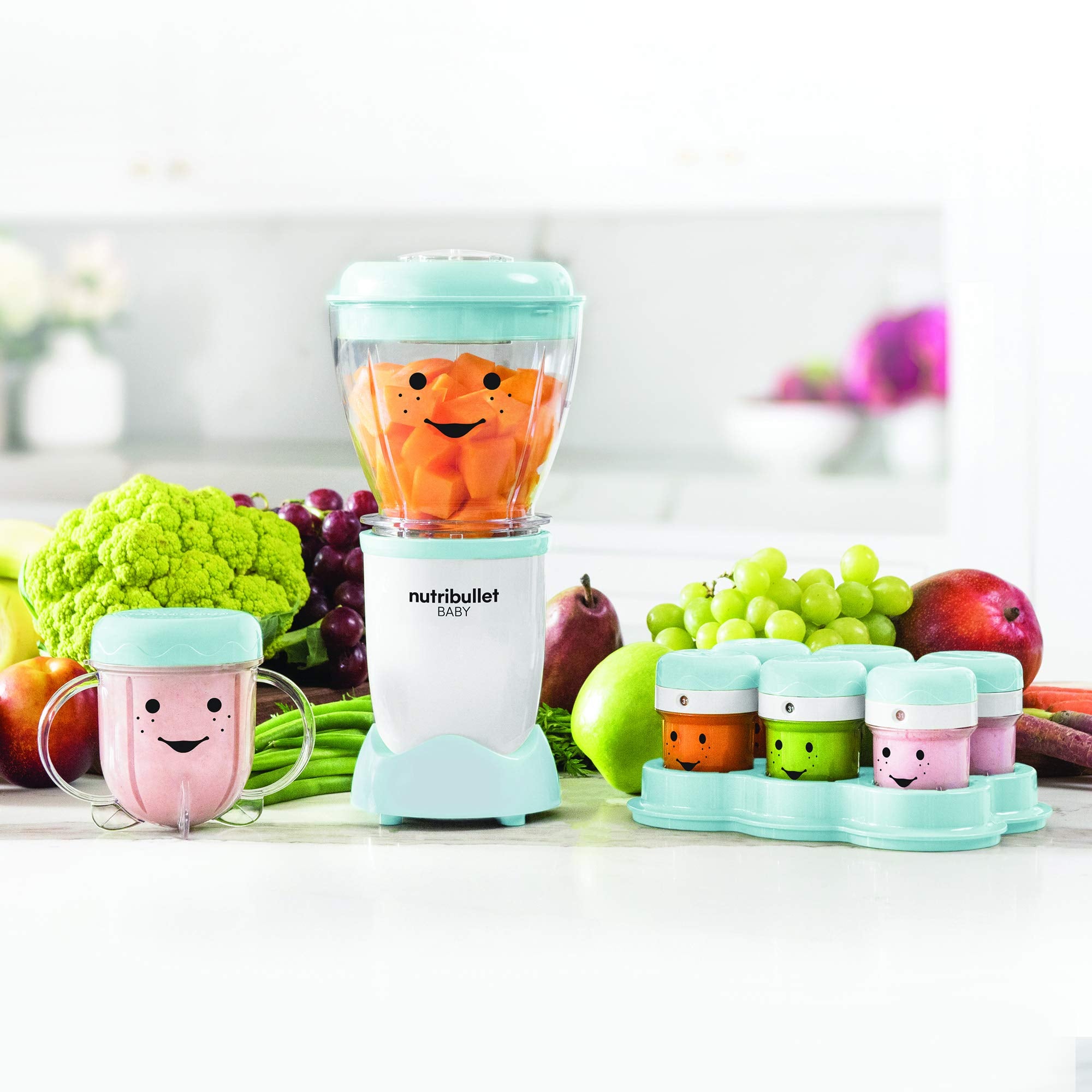 Nutribullet Nby-50100 Baby Complete Food-Making System, 32-Oz, White, Blue, Clear
