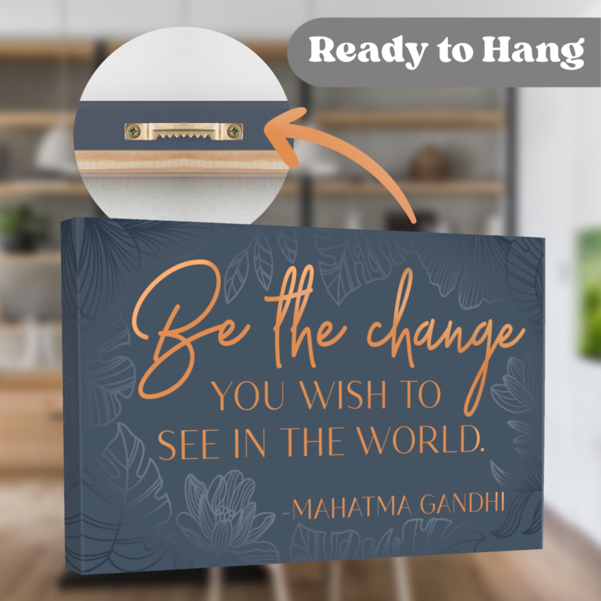 Inspirational Poster - Wall Decor For Bedroom, Office, Living Room - Framed Canvas - 10 X 16.5 Inch Motivational Print