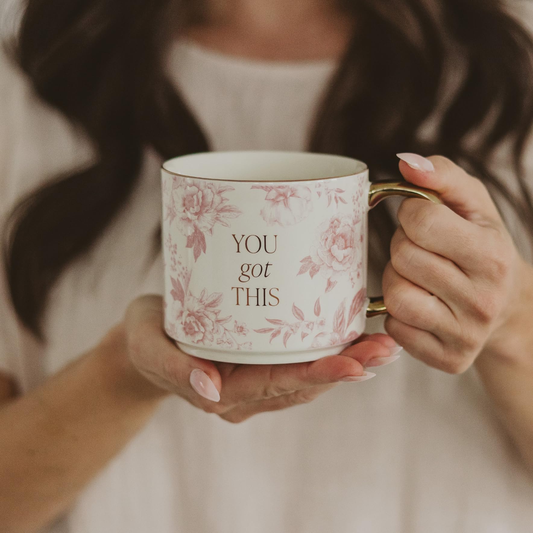 Sweet Water Decor You Got This Gold Handle Coffee Mugs - 17oz Cute Coffee Mugs for Hot & Cold Drinks - Spring Home Decor and Gif