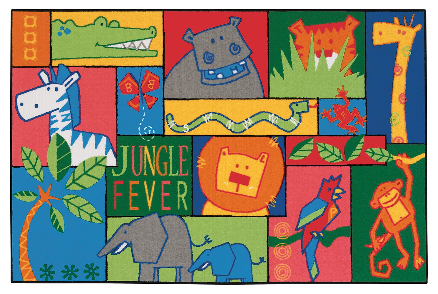 Carpets for Kids KID$Value Rugs 36.33 Jungle Fever 3ft x 4ft 6in Rectangle