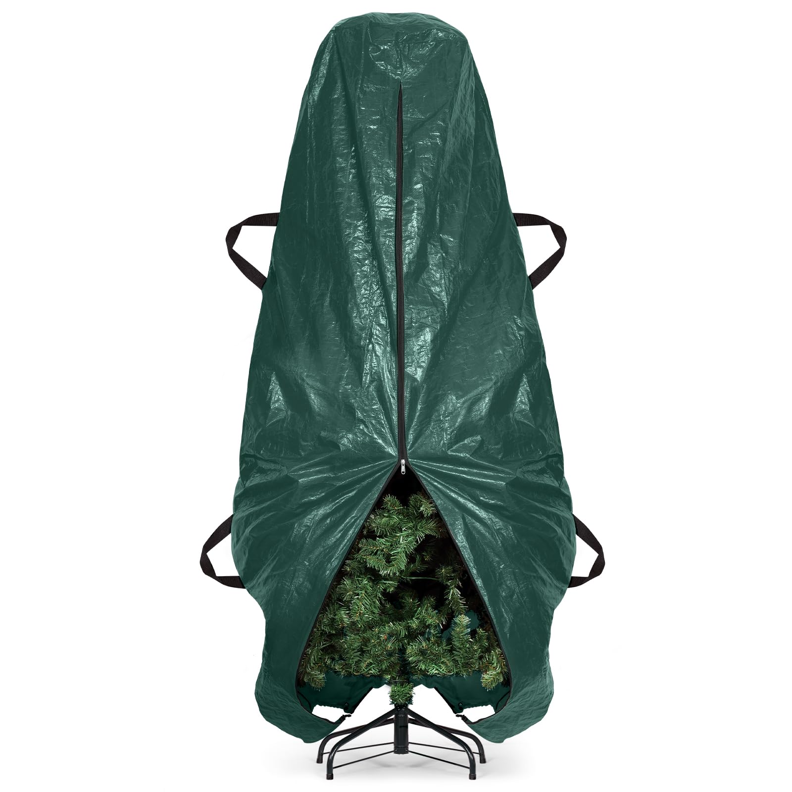 BALEINE Upright Christmas Tree Storage Bag, 7.5 ft Tear Resistant PE Material Christmas Tree Bag with 4 Reinforced Handles for X