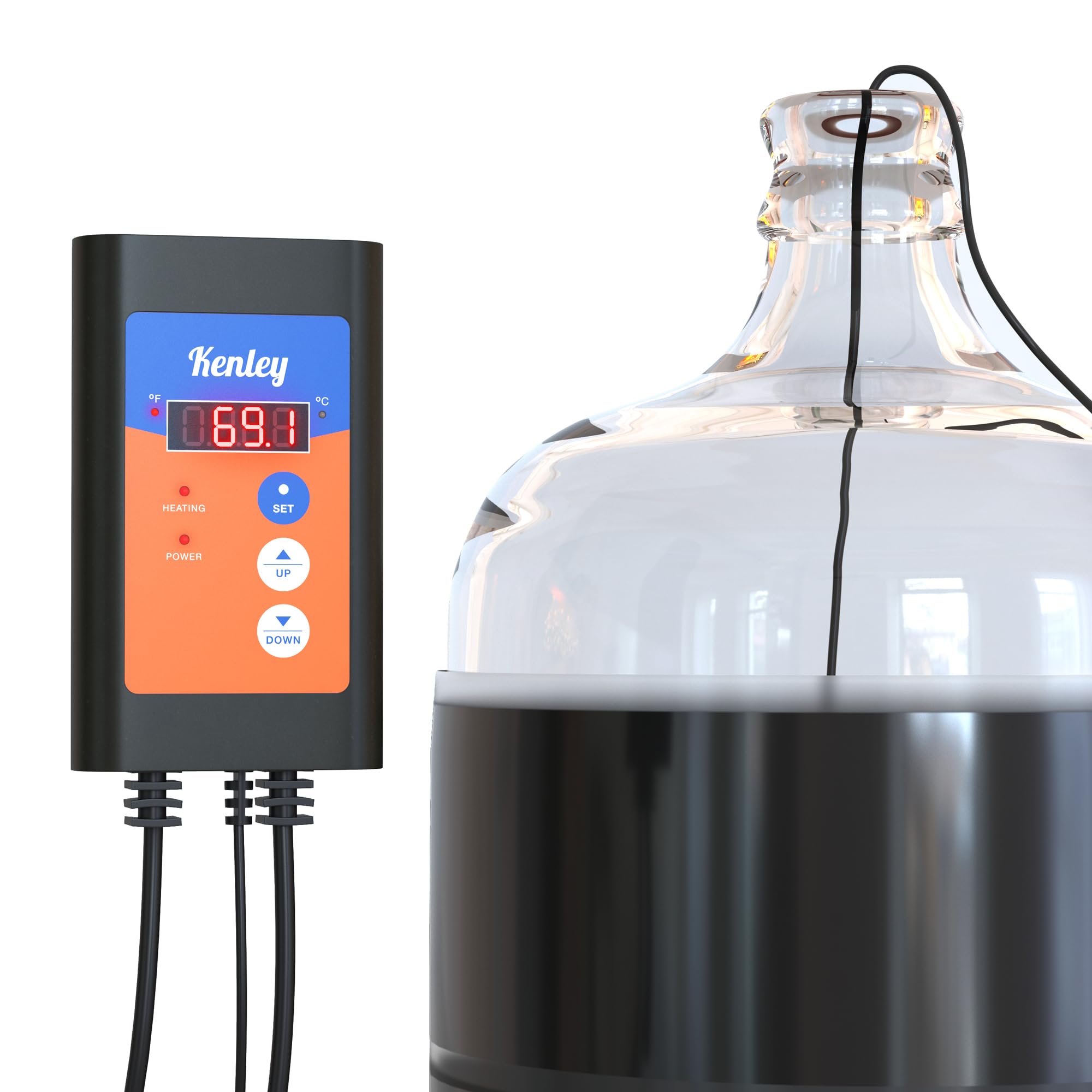 Fermentation Heater Carboy Warmer - Kombucha Heating Wrap With Thermostat For Temperature Control - Electric Heat Pad Belt For H