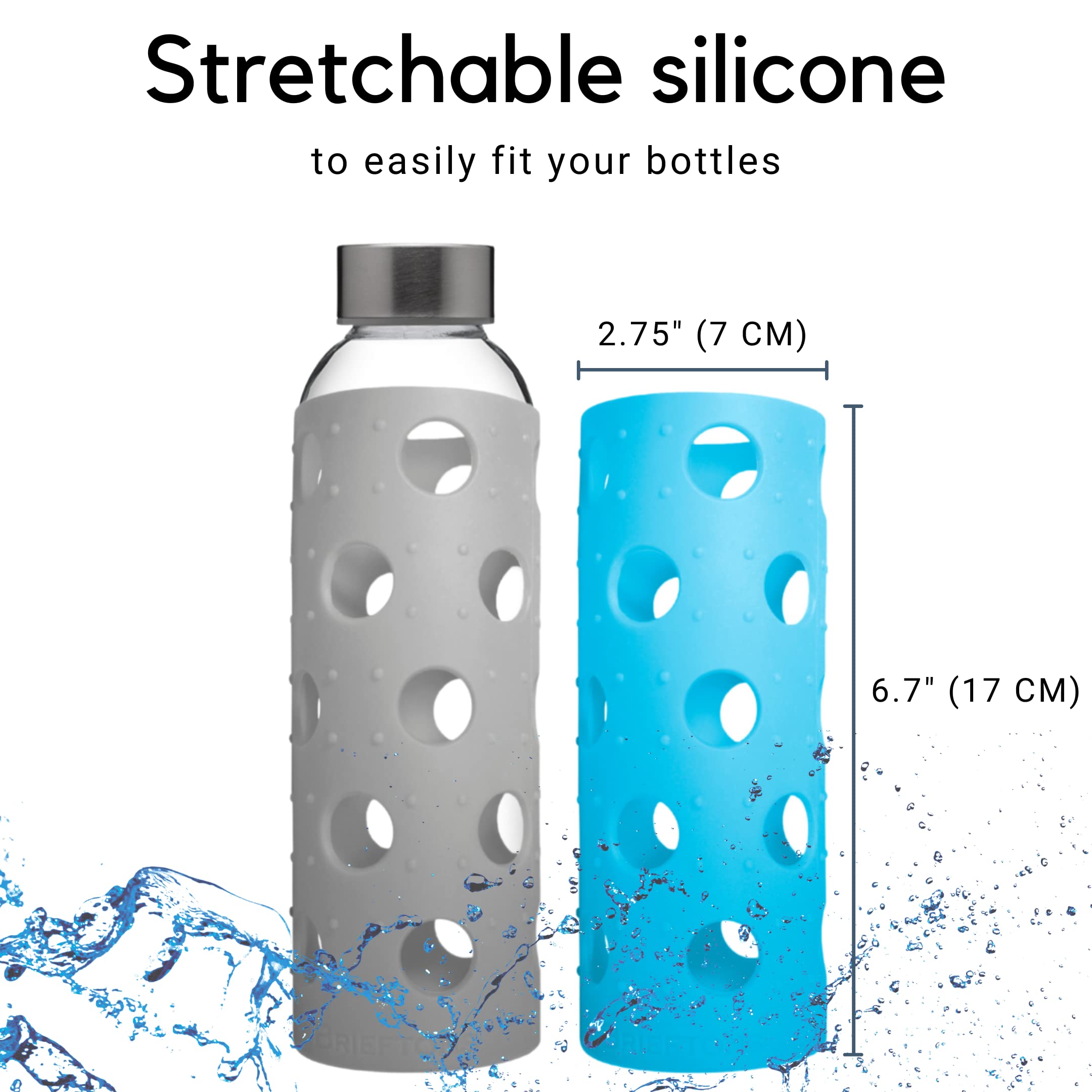 Brieftons Silicone Sleeves: 6-Pack Insulated Anti-Slip Protection Covers, Ultra Thick & Durable, Better Than Neoprene & Rubber,