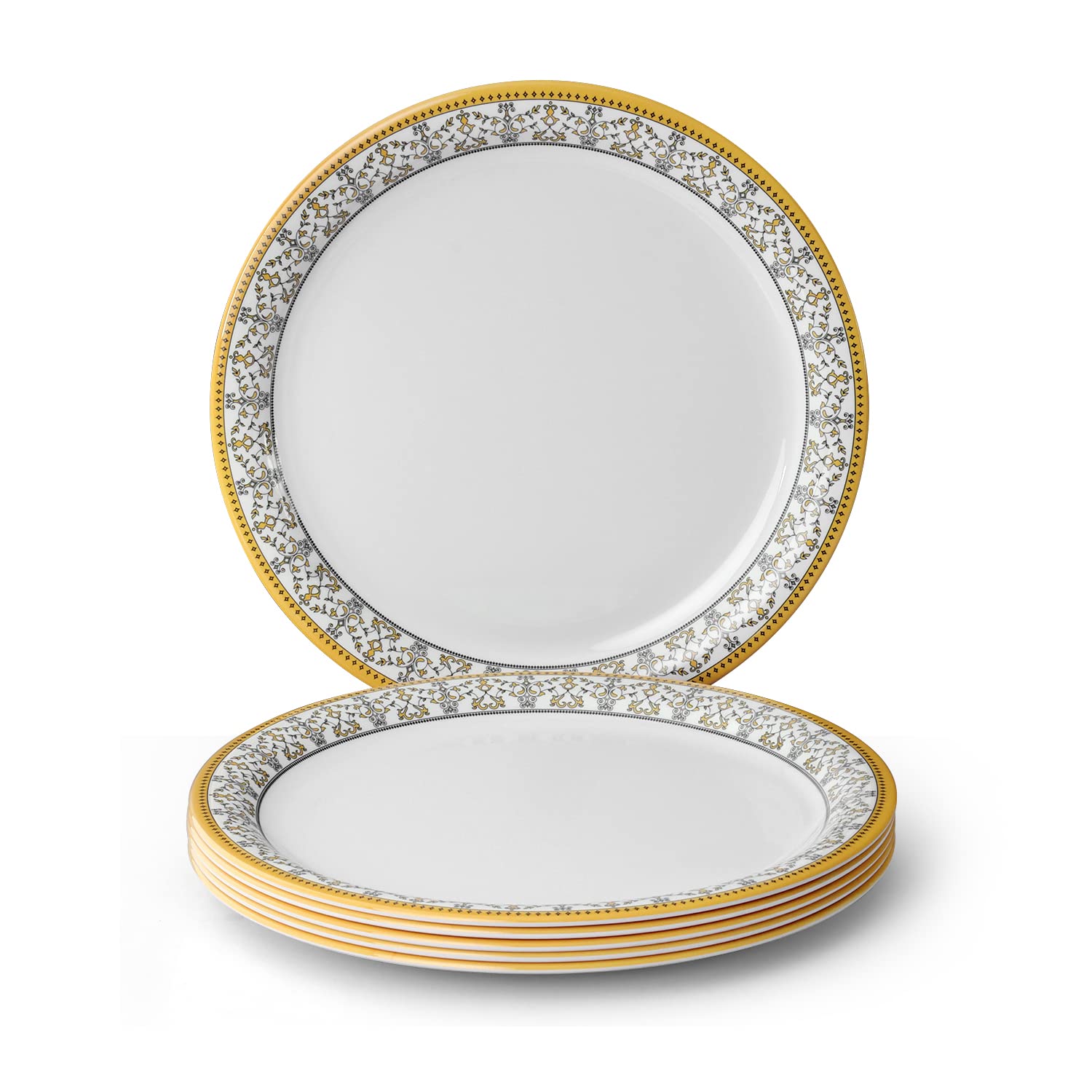 Superware | Pure Melamine | Dinner Plate Set  Forgetmenot 11 (6 Nos.) | Stain Free, Glazed Finish