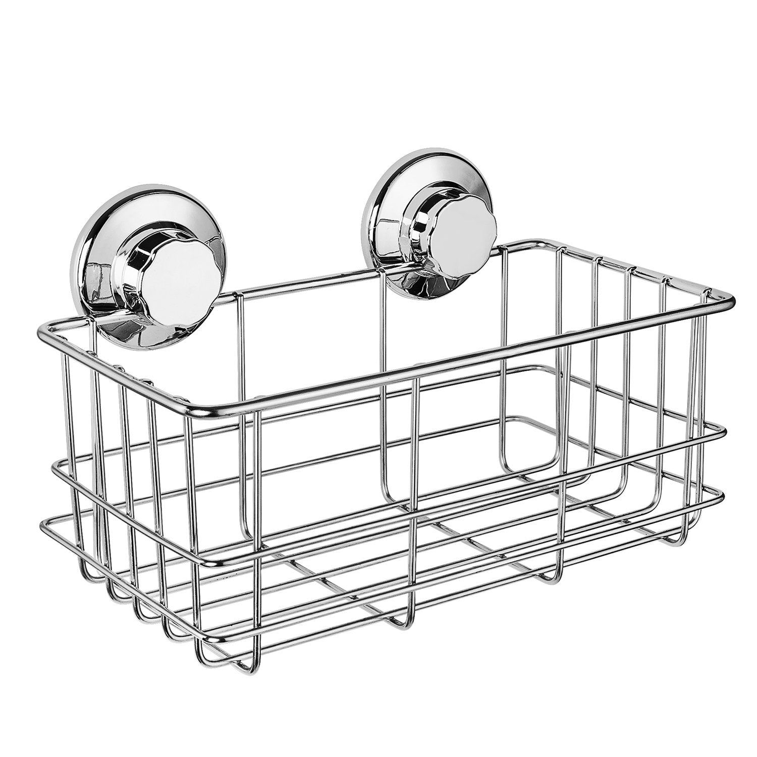 Ipegtop Suction Cup Deep Shower Caddy Bath Wall Shelf For Large Shampoo Shower Gel Holder Bathroom Storage - Rustproof Stainless