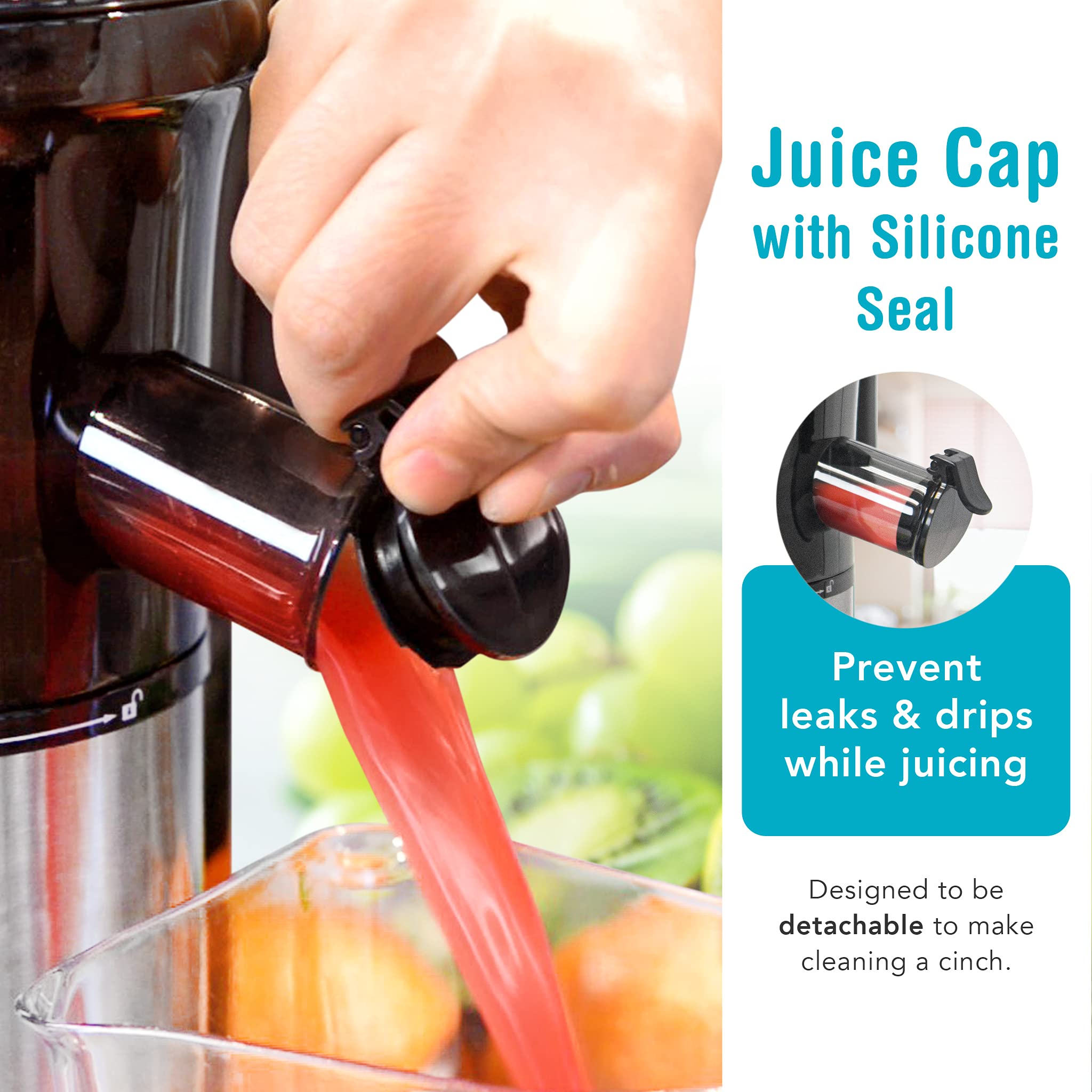 Shine Kitchen Co Sjv-107-A Cold Press Slow Masticating Juicer, Stainless Steel