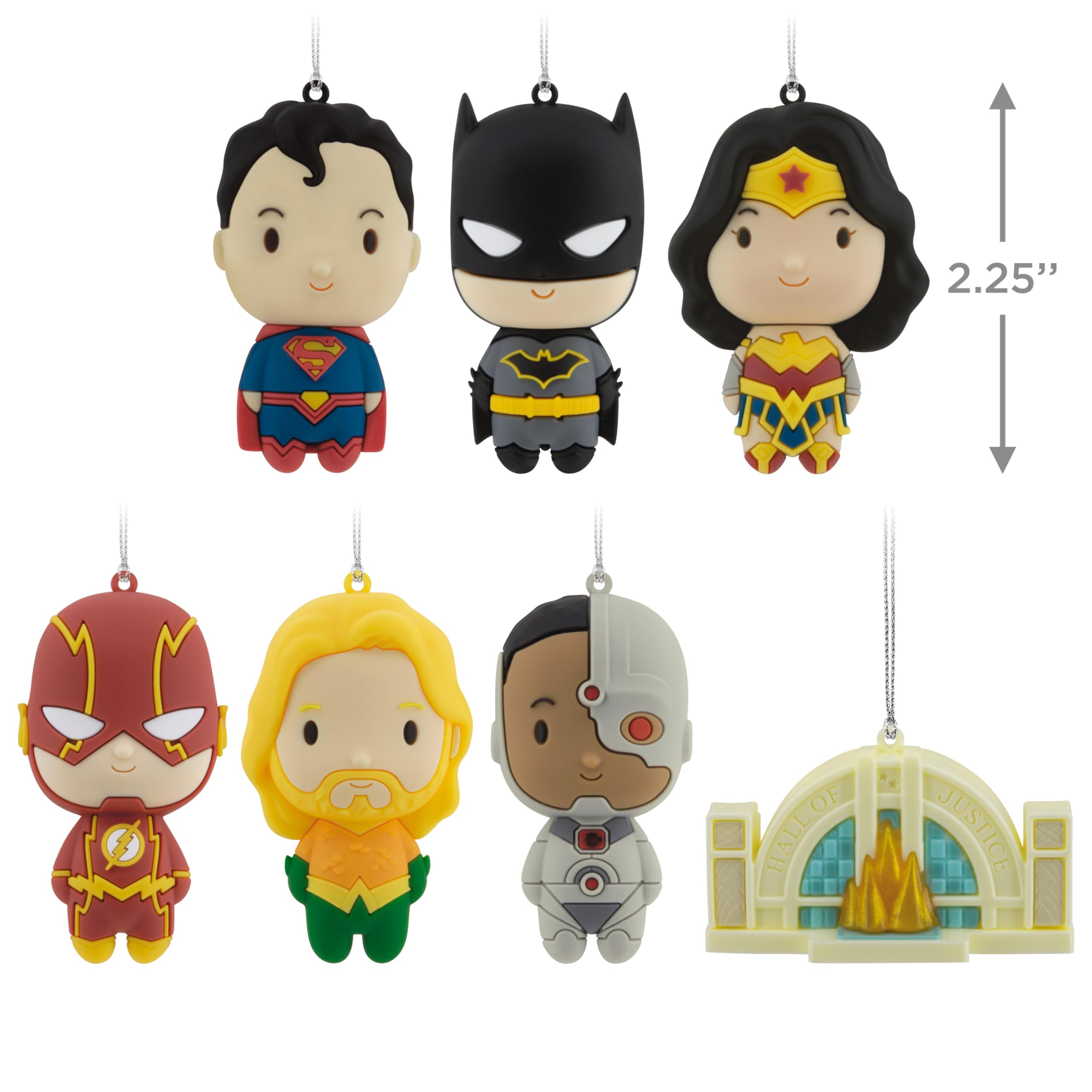 Hallmark DC Justice League Mystery Christmas Ornaments, Set of 2