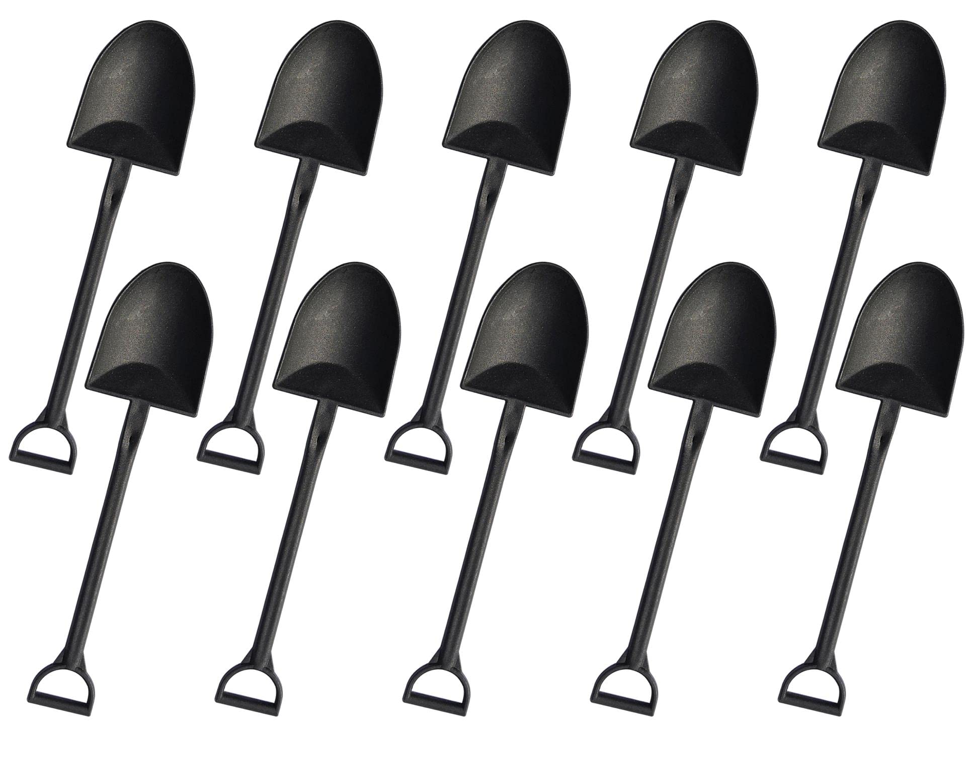 Oaaxbbecco Novelty Mini Shovel Shape Spoons Cute Disposable Plastic Dessert Spoons (50)