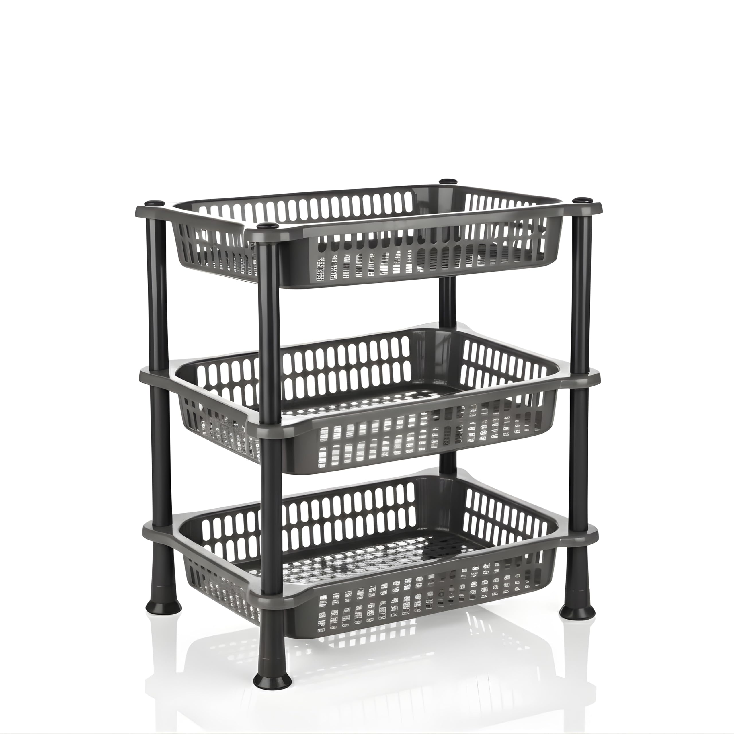 Mashur Fab Multipurpose Kitchen Organizer/Storage Tabletop Rack Tiered Shelf | Onion Stand For Kitchen | Vessels & Vegetable Org