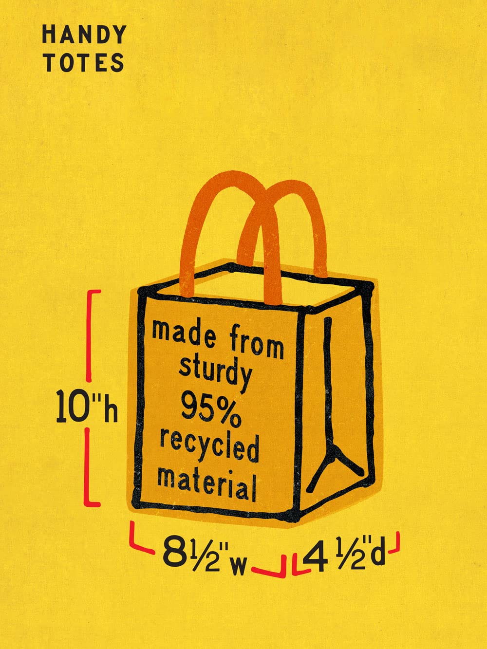 Blue Q Handy Tote ~ Kitty Says It'S Chow Time. Reusable Lunch Bag, Little Tote, Gift Bag, Sturdy And Easy To Clean, Made From 95