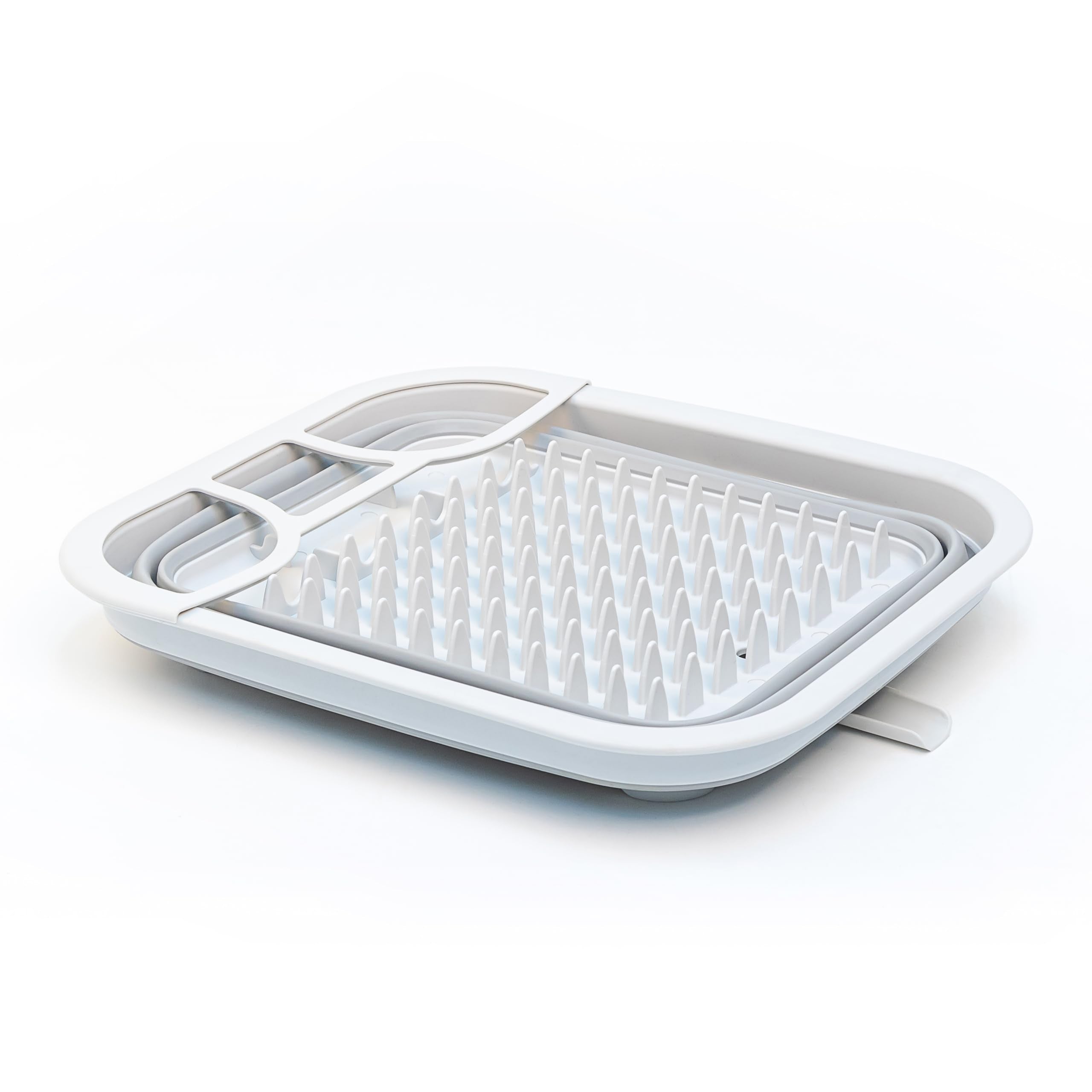 Sammart 8.5L (2.2 Gallon) Collapsible Dish Drainer With Swivel Spout - Foldable Drying Rack - Portable Dinnerware Organizer - Sp