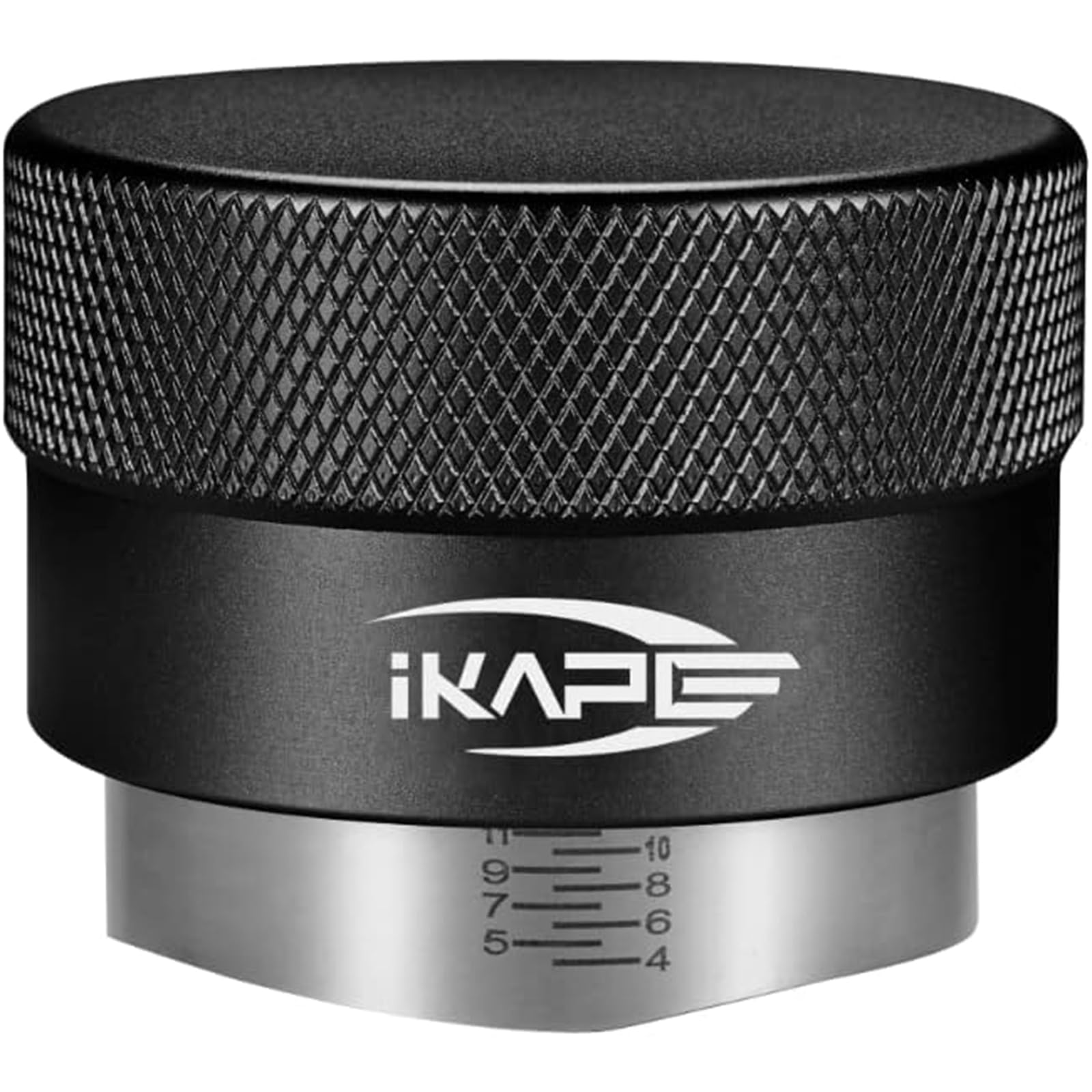 IKAPE Coffee Products  58MM Coffee Distributor  Gravity Adaptive Espresso Distributor Fits All Over 58MM Espresso Portafilter  Compatible with 58.35MM Rancilio Bottomless Portafilter (Black)