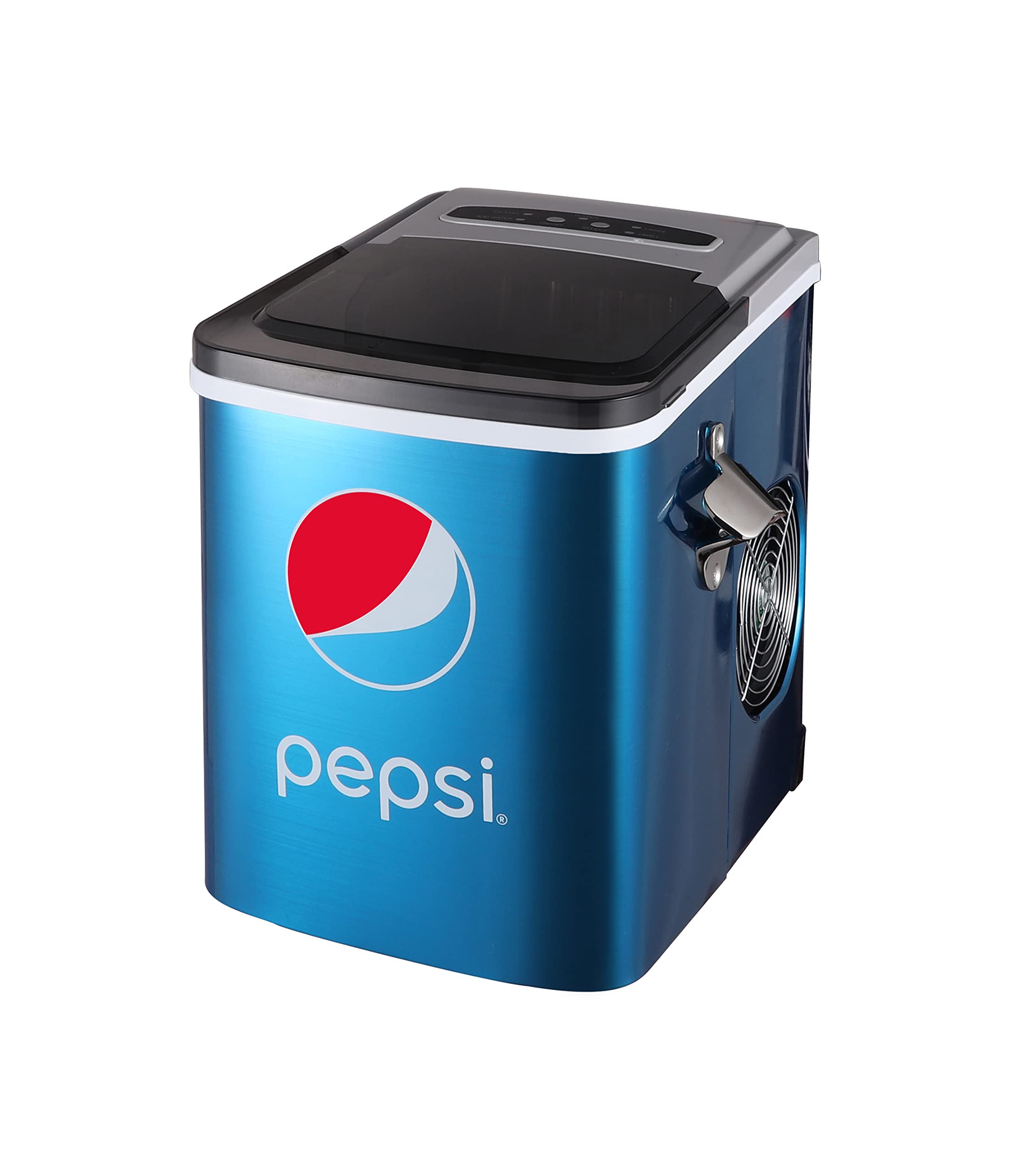 Curtis Pepsi 26 Lbs Stainless Steel Ice Maker Built In Bottle Opener Blue Ice147Pep