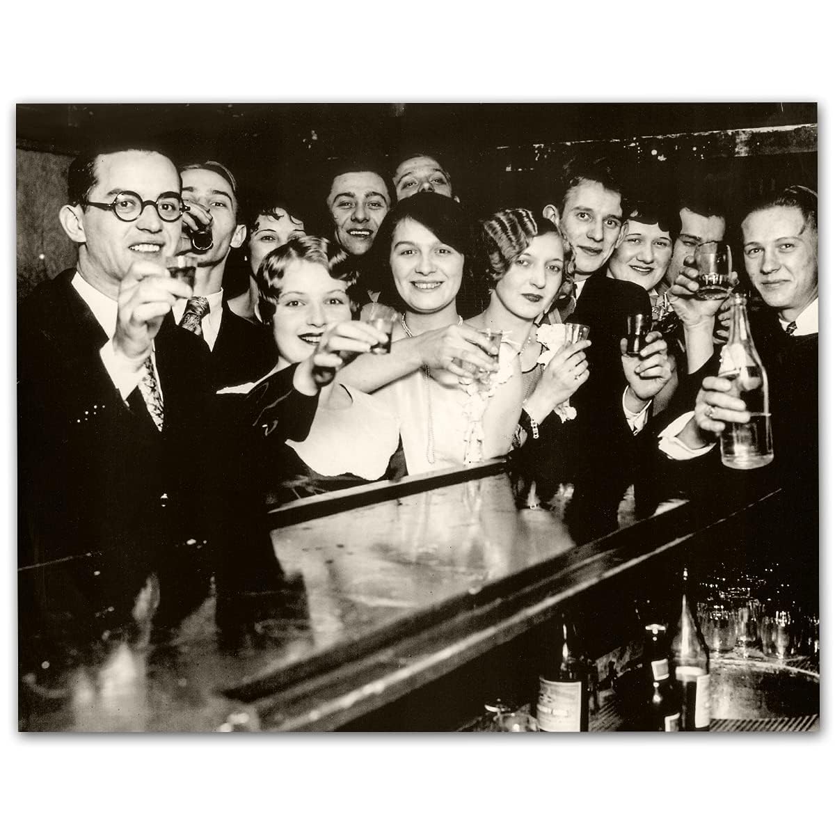 Cheers End Of Prohibition - Vintage Wall Art - 11X14 Unframed Art Speakeasy Prohibition Decor Vintage Art Print - Makes A Great