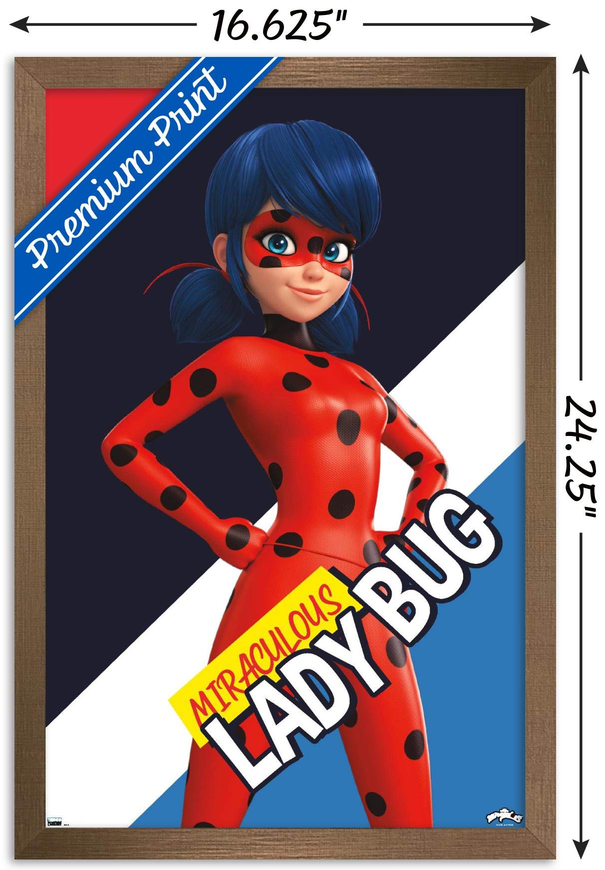 Trends International Miraculous-Ladybug Wall Poster, 14.725 In X 22.375 In, Bronze Framed Version