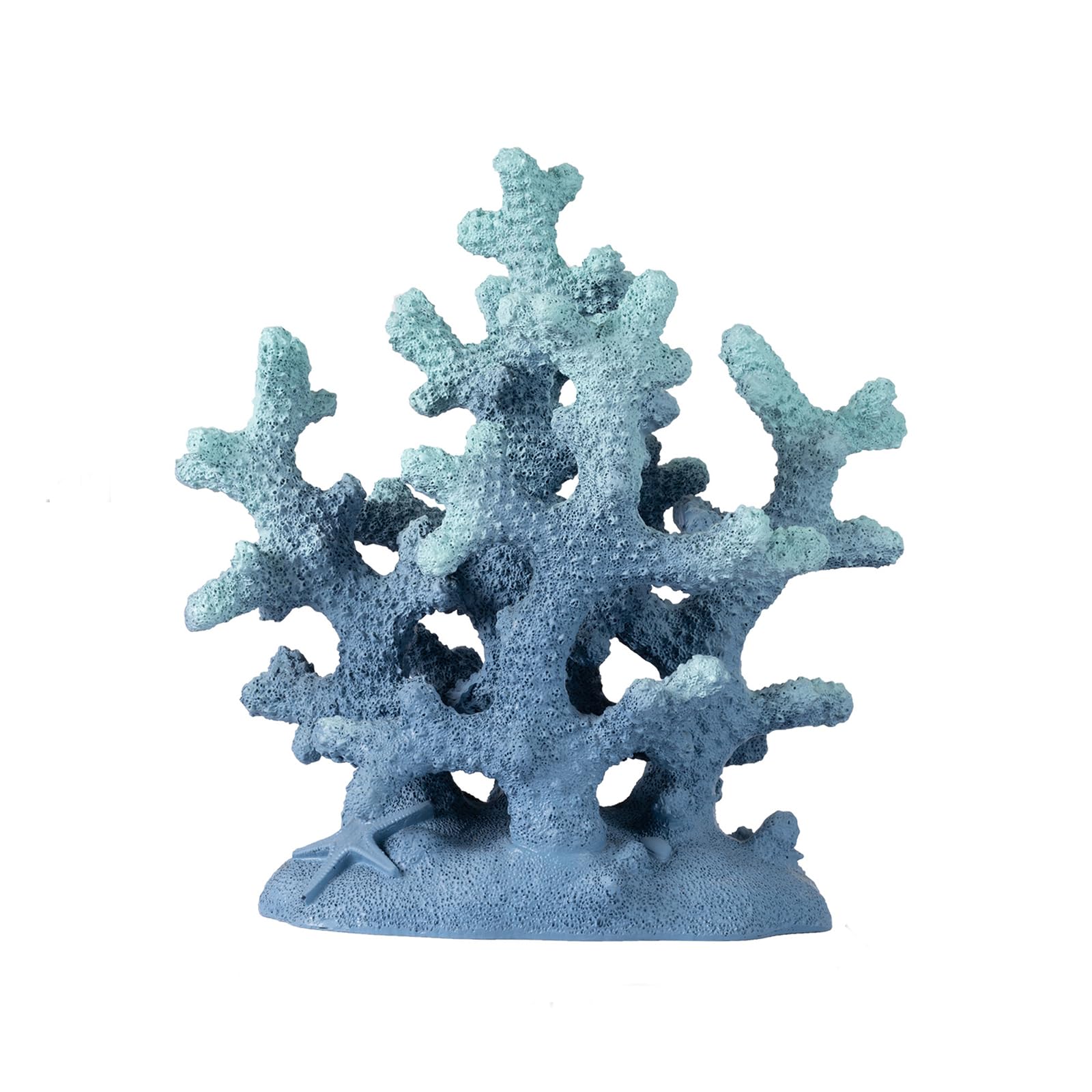Elegondrar 7.1 H Blue Coral Decor, Coral Reef Decor, Resin Coral Statue, Nautical Decorations for Home, Bedroom, Bathroom, Livin