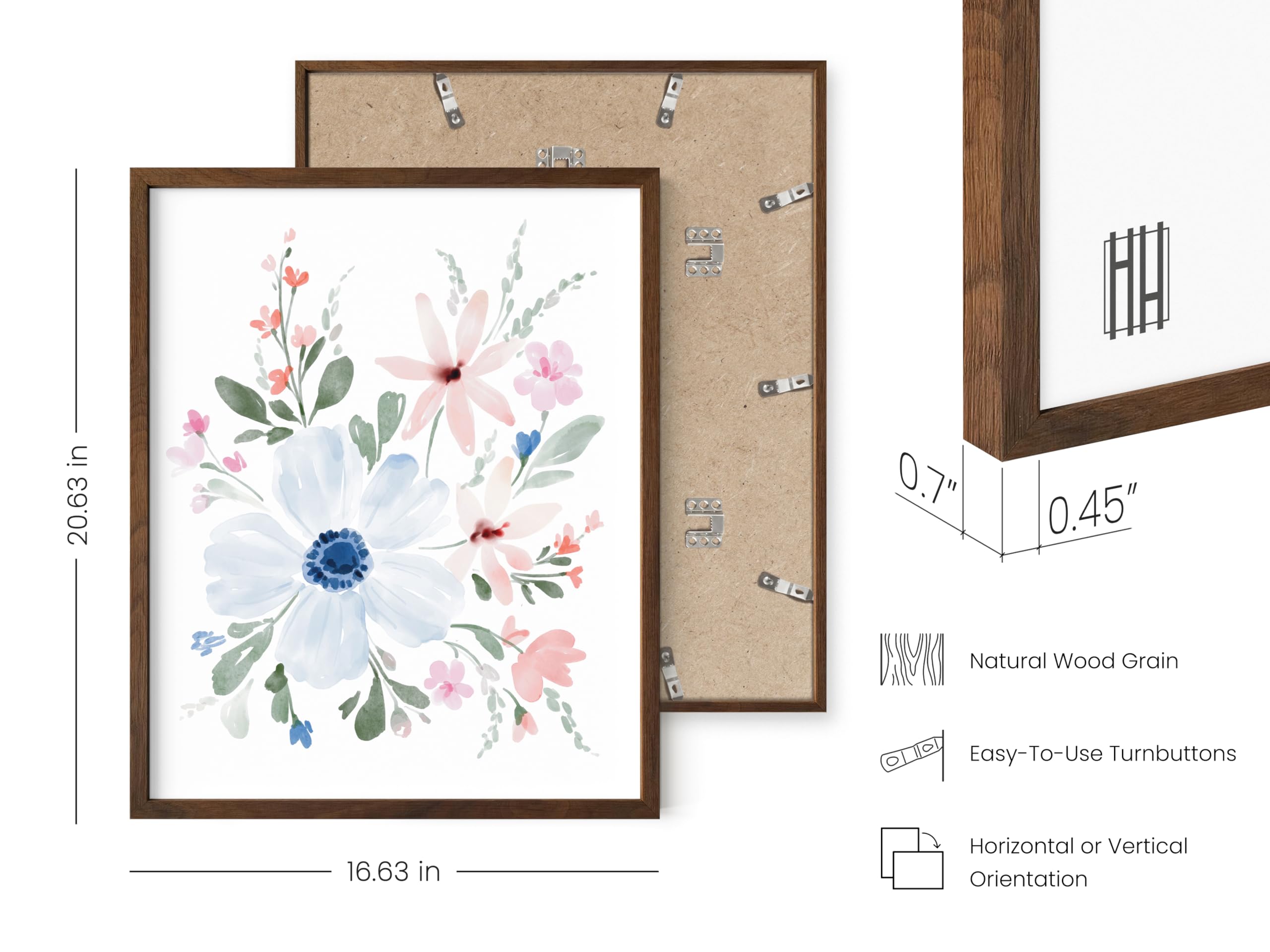 Haus And Hues Botanical Prints - Set Of 4 Flower Posters, Flower Pictures Wall Decor, Floral Prints, Wall Flower Pictures, Flowe