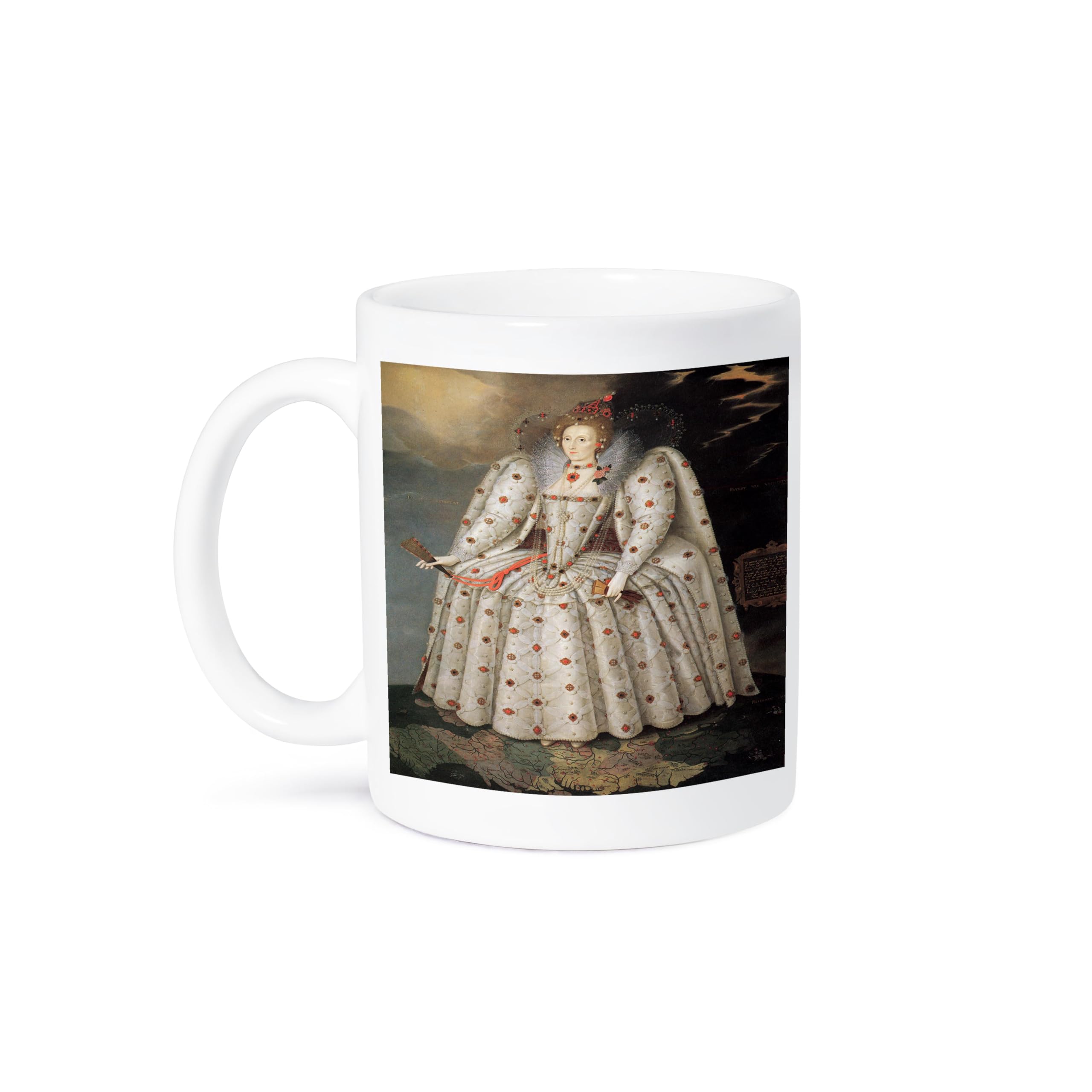 3dRose Elizabeth I of England The Ditchley Portrait by Marcus Gheeraerts The Younger Mug, 15 oz, Ceramic
