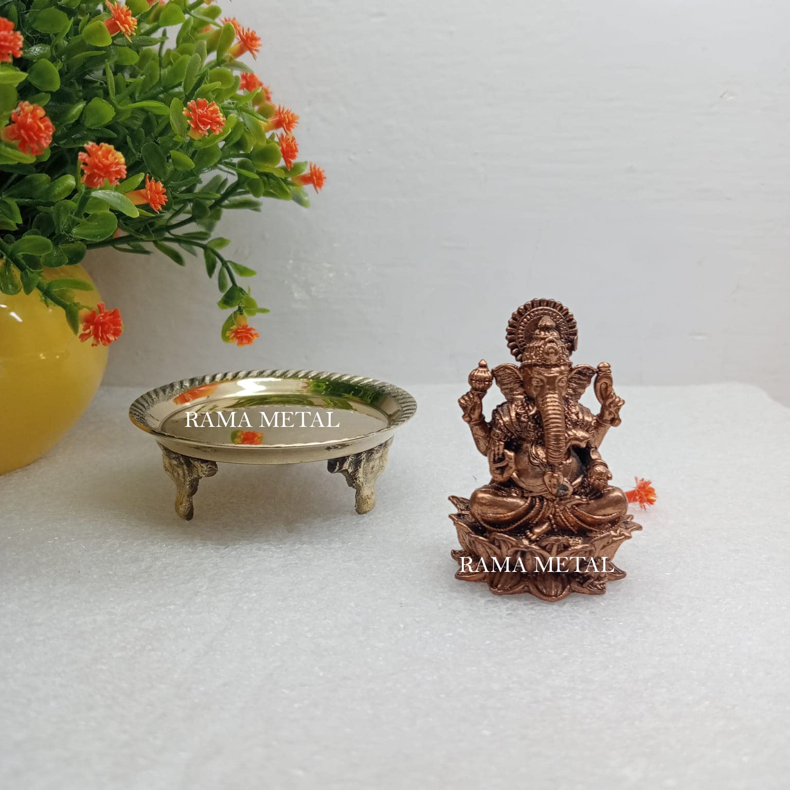 Rama Metal Copper Ganesh Idol