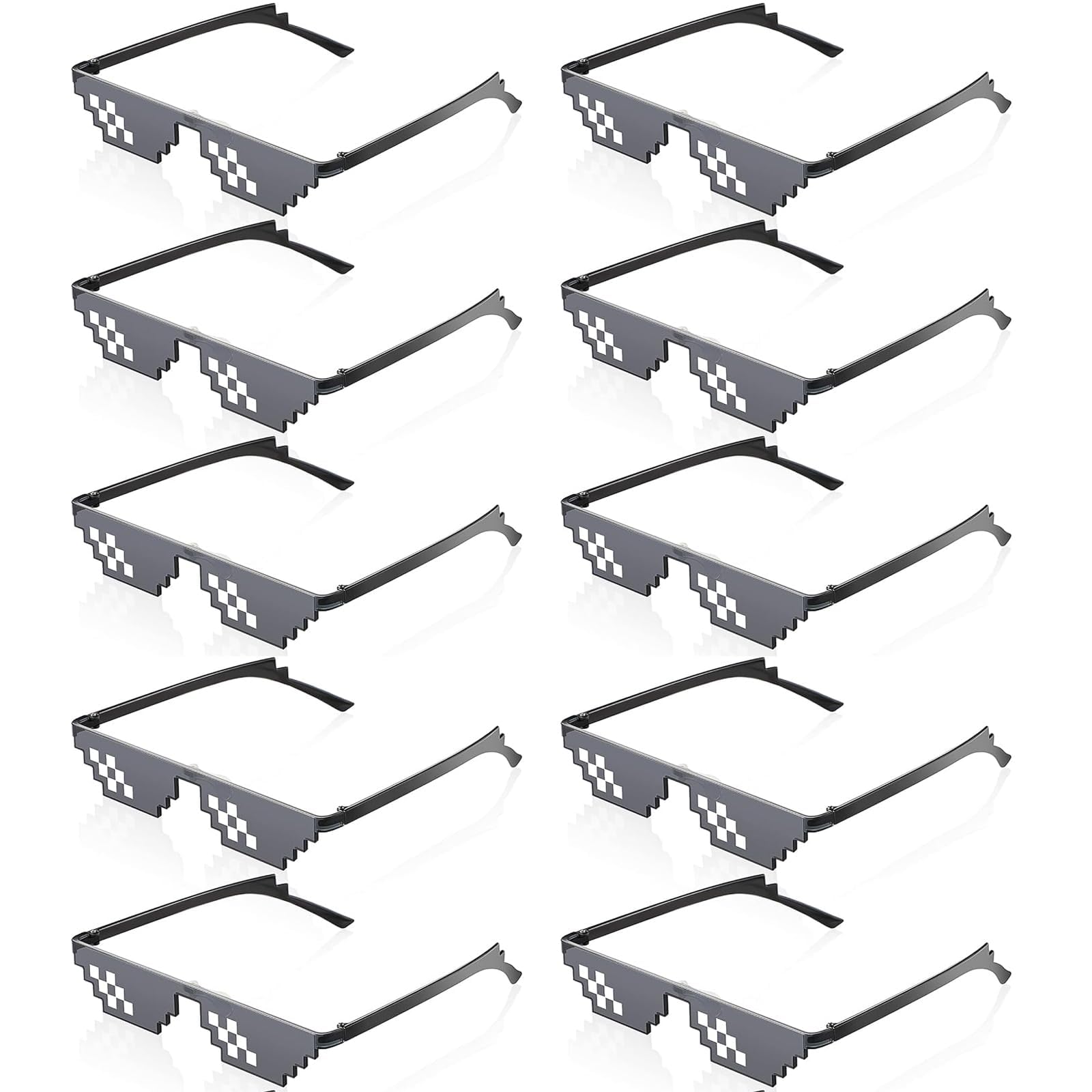 GZRCYDDK 10 Pcs Black Party Sunglasses, Thug Life Glasses, Funny Glasses, Thug Life Glasse for Taking Photo with Friend or Part