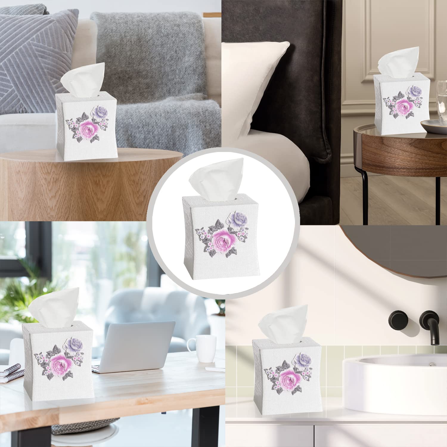 Popular Bath Tissue Box, Michelle Collection, 10X10, Lilac