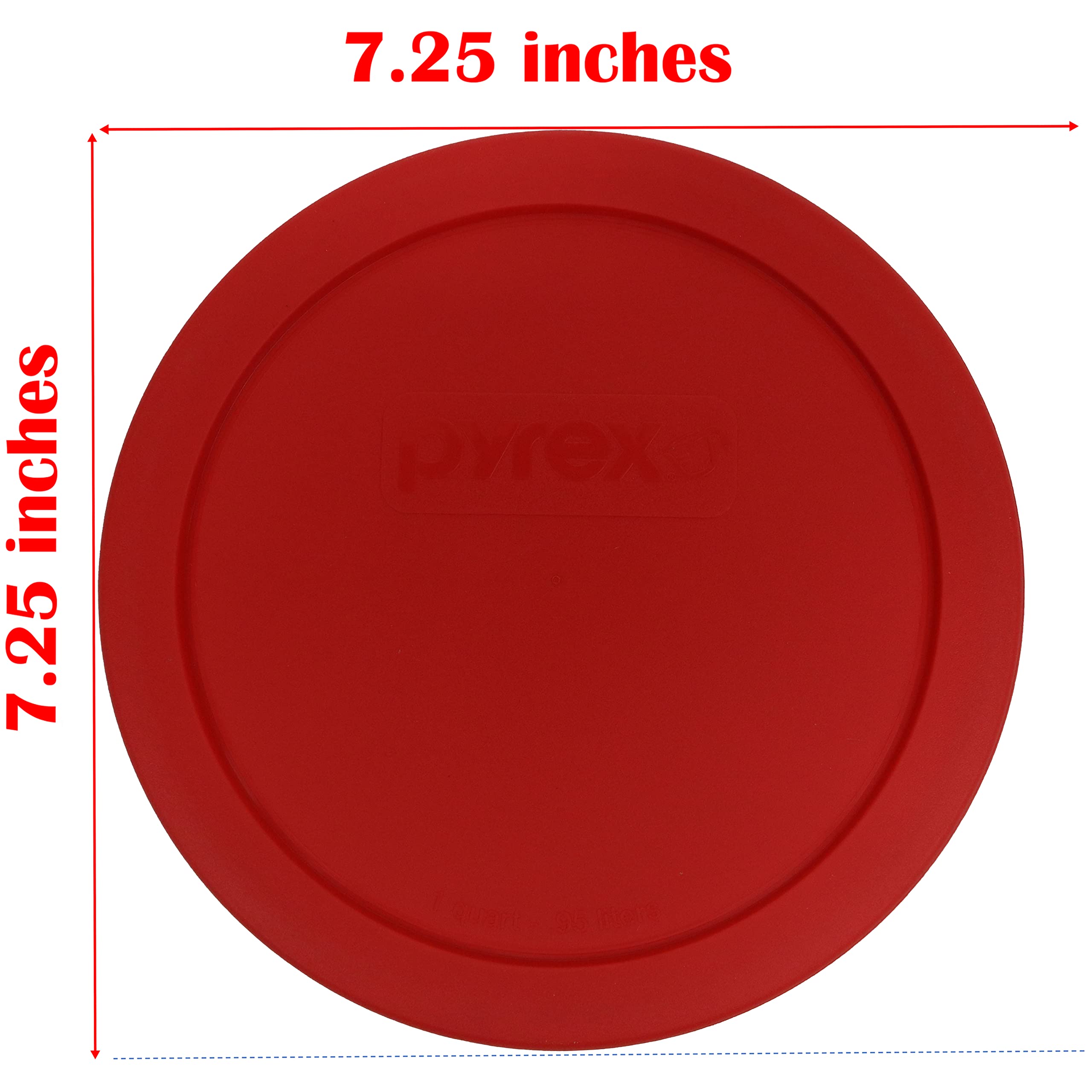 Pyrex 322-Pc 1Qt Red Round Mixing Bowl Pastic Lid Made In The Usa
