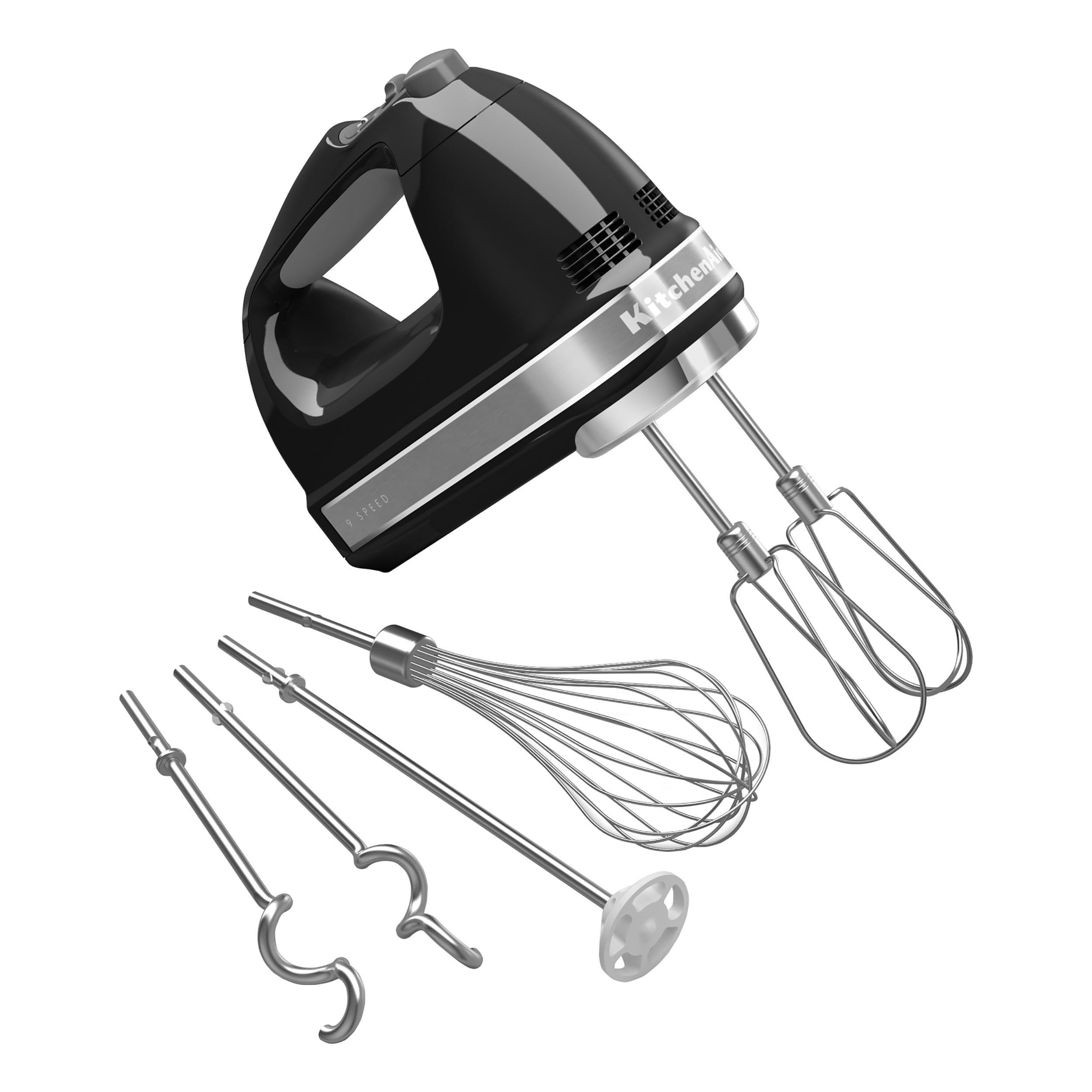 KitchenAid 9Speed Digital Hand Mixer with Turbo Beater II Accessories and Pro Whisk  Onyx Black