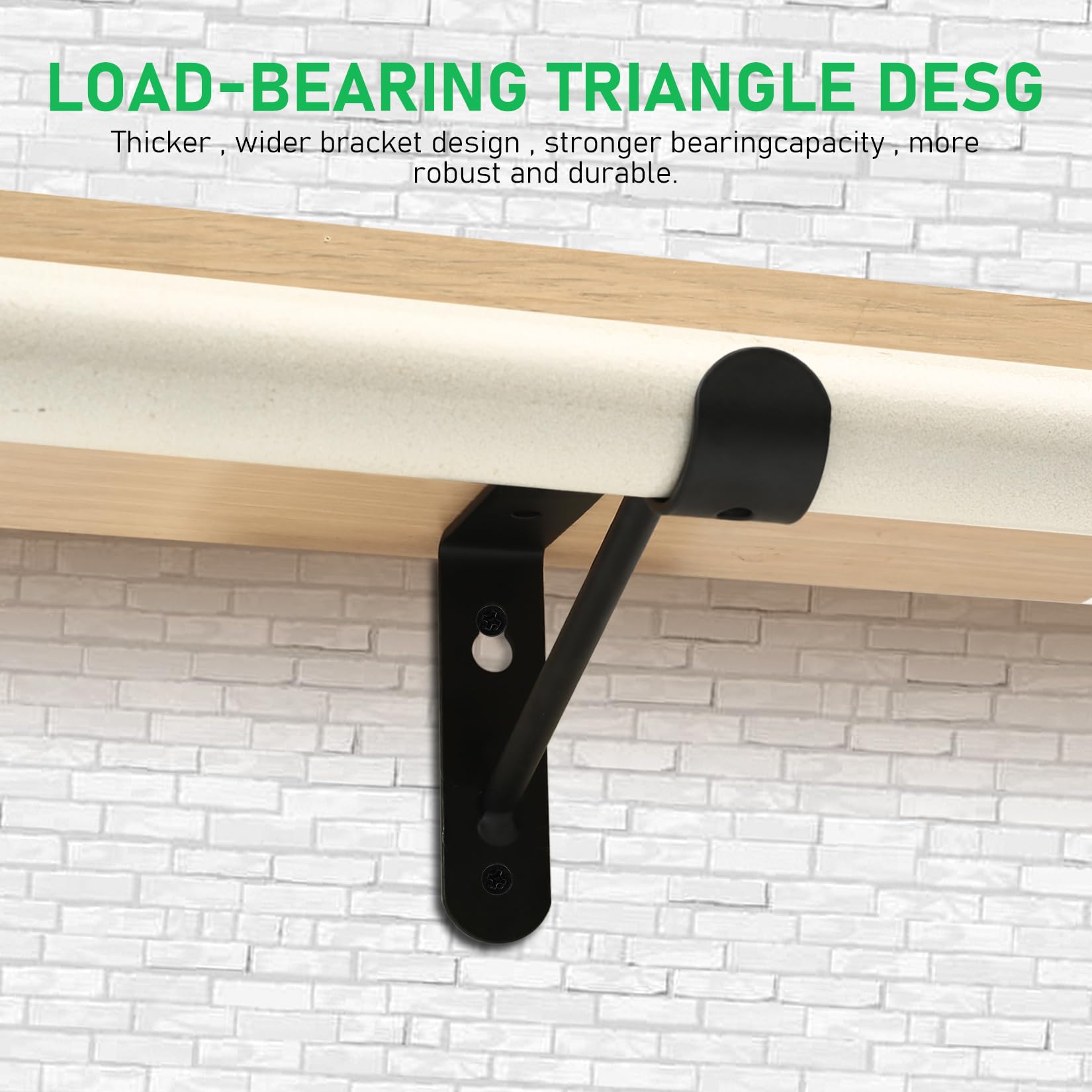 Small Shelf And Rod Brackets, 4 Pcs Closet Shelf & Rod Brackets Wall Mounted 5.9 Inches, Heavy Duty Closet Shelf Brackets, Close