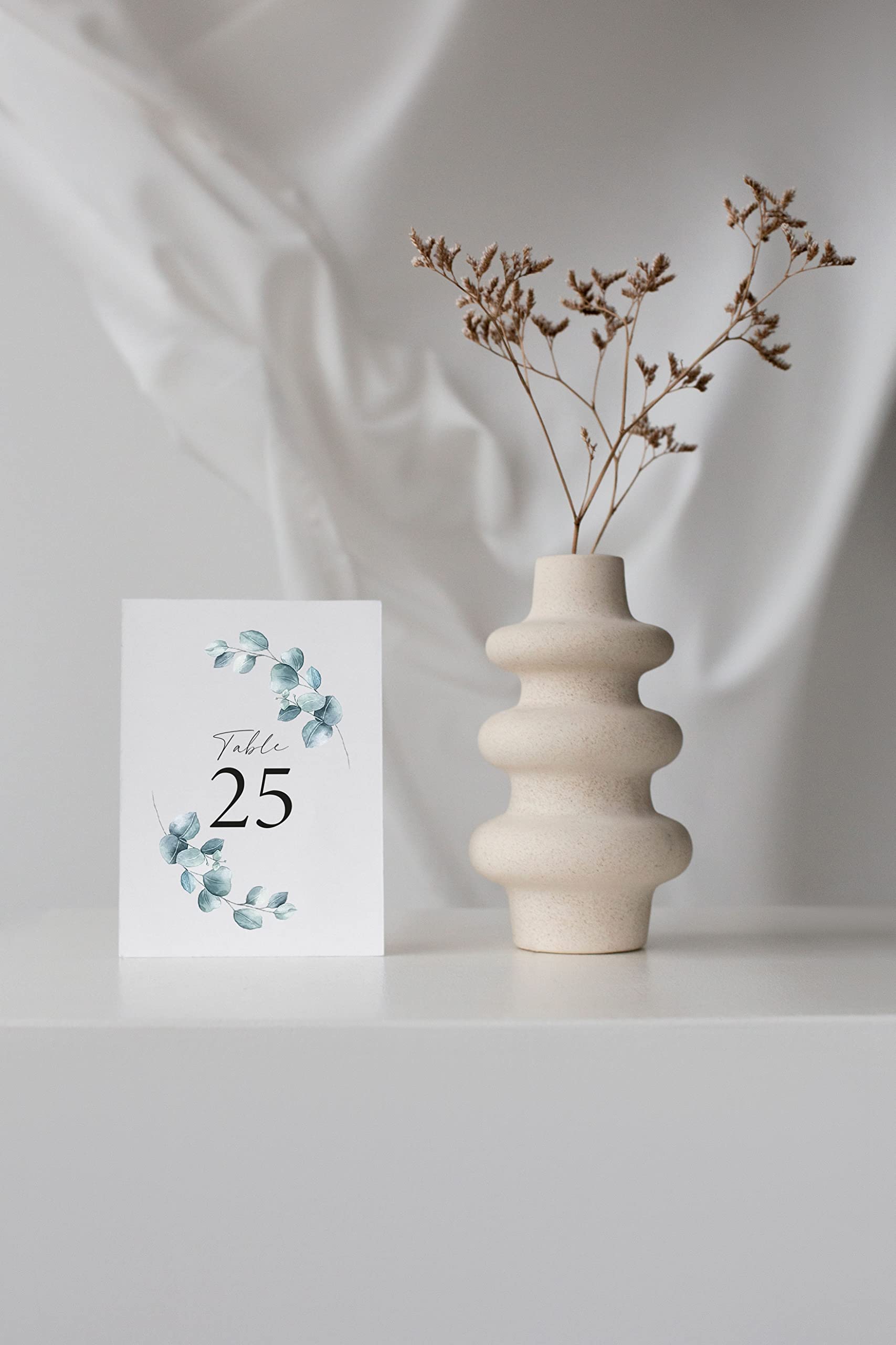 Table Numbers, Double-Sided Cards, 1-25 Plus Head Table Card, 4 X 6, Table Numbers For Wedding Reception, Anniversary, Baby Show