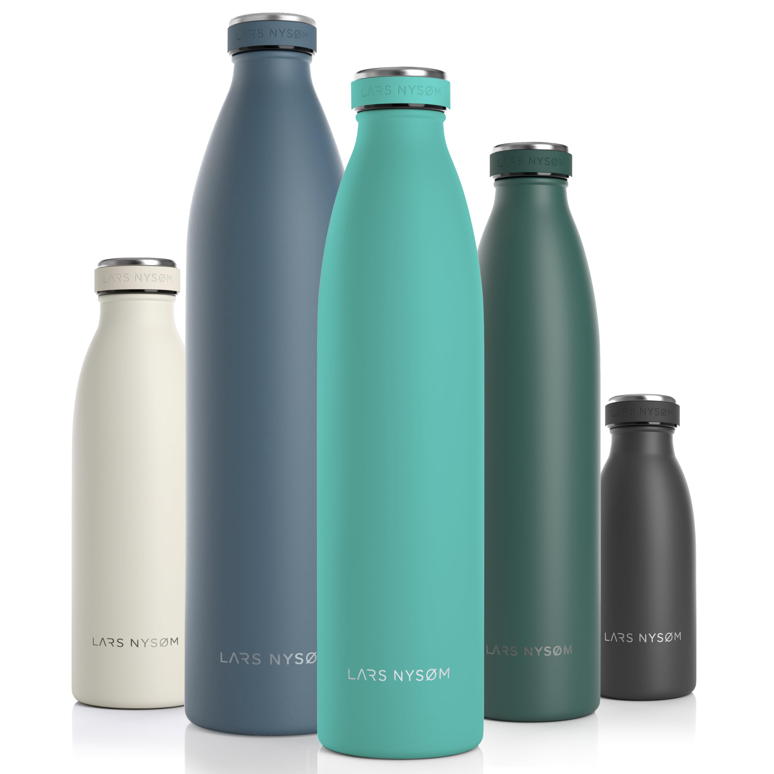 Lars Nysm Stainless Steel Insulated Water Bottle 12Oz 17Oz 25Oz 34Oz 51Oz | Insulated Thermo Flask For Hot And Cold Beverages |