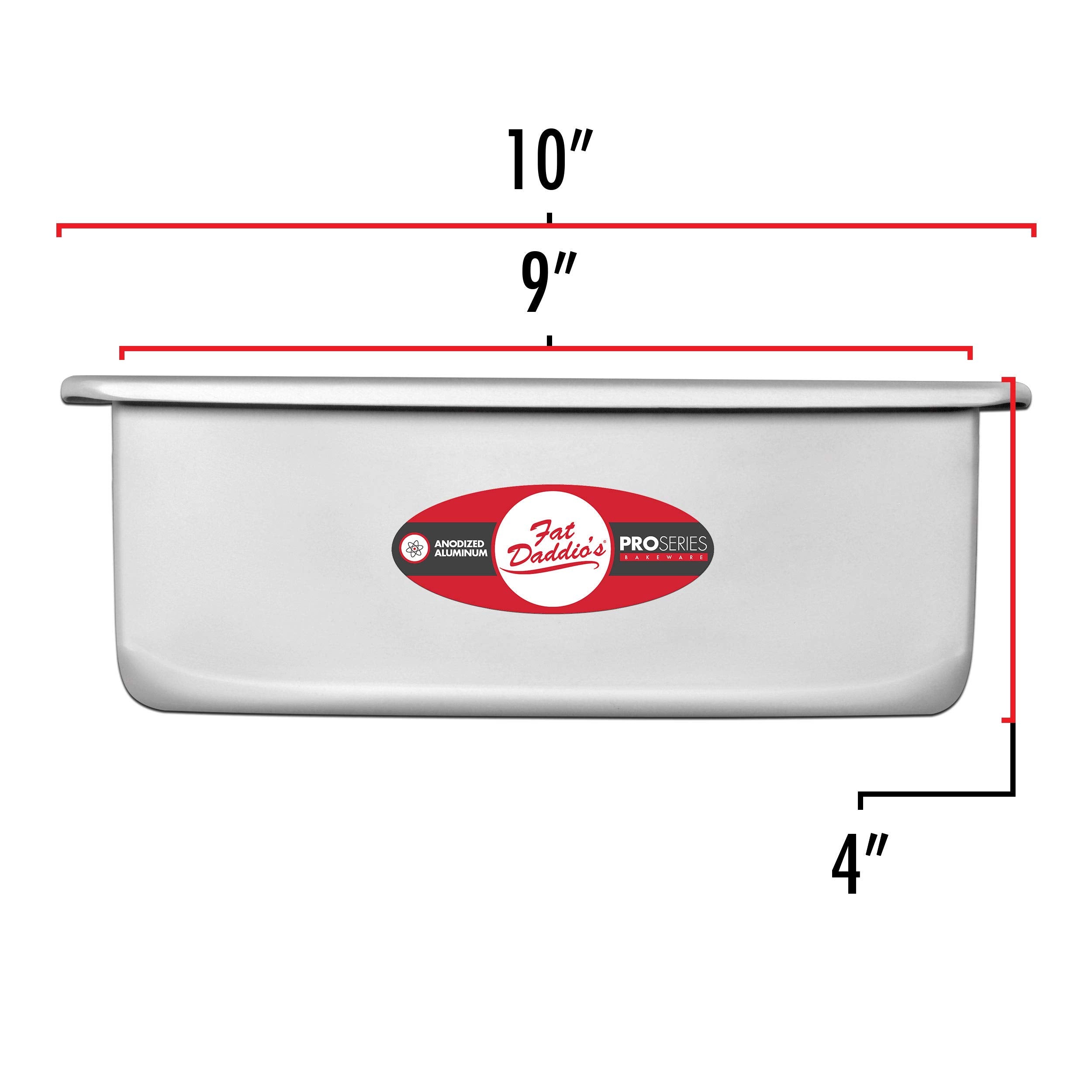 Fat Daddio'S Pob-9134 Anodized Aluminum Sheet Cake Pan, 9 X 13 X 4 Inch