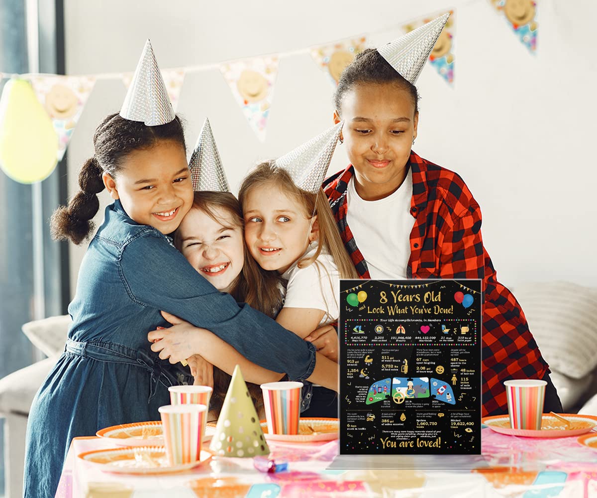 Card Life In Numbers - 8Th Birthday Gifts - 8Th Birthday Decorations - Birthday Gift Ideas For 8 Years Old - 8 Birthday Poster [