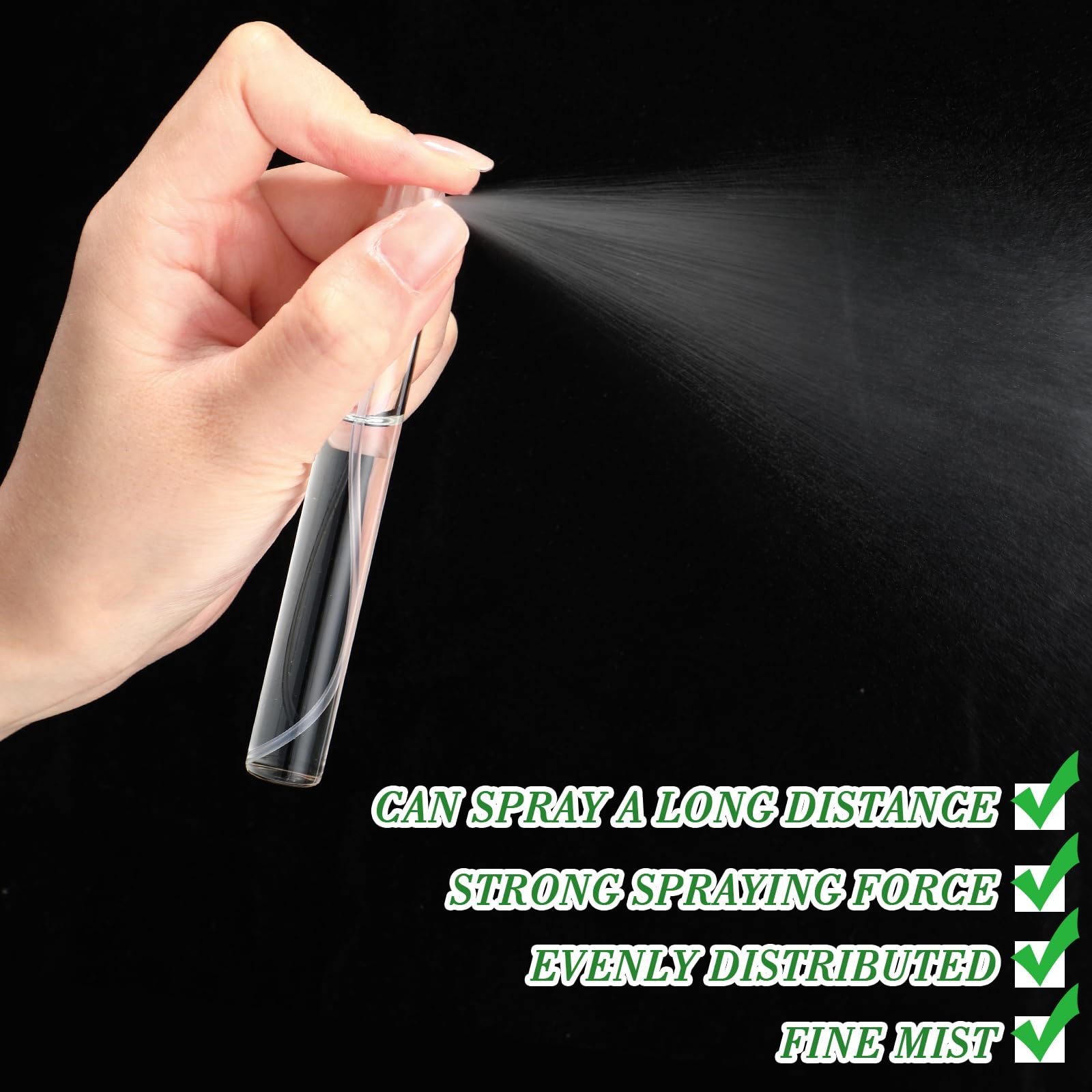 Tanlade 300 Pcs Mini Spray Bottles Clear Refillable Glass Perfume Bottles Fragrance Scent Sample Perfume Atomizer Glass Empty Tr