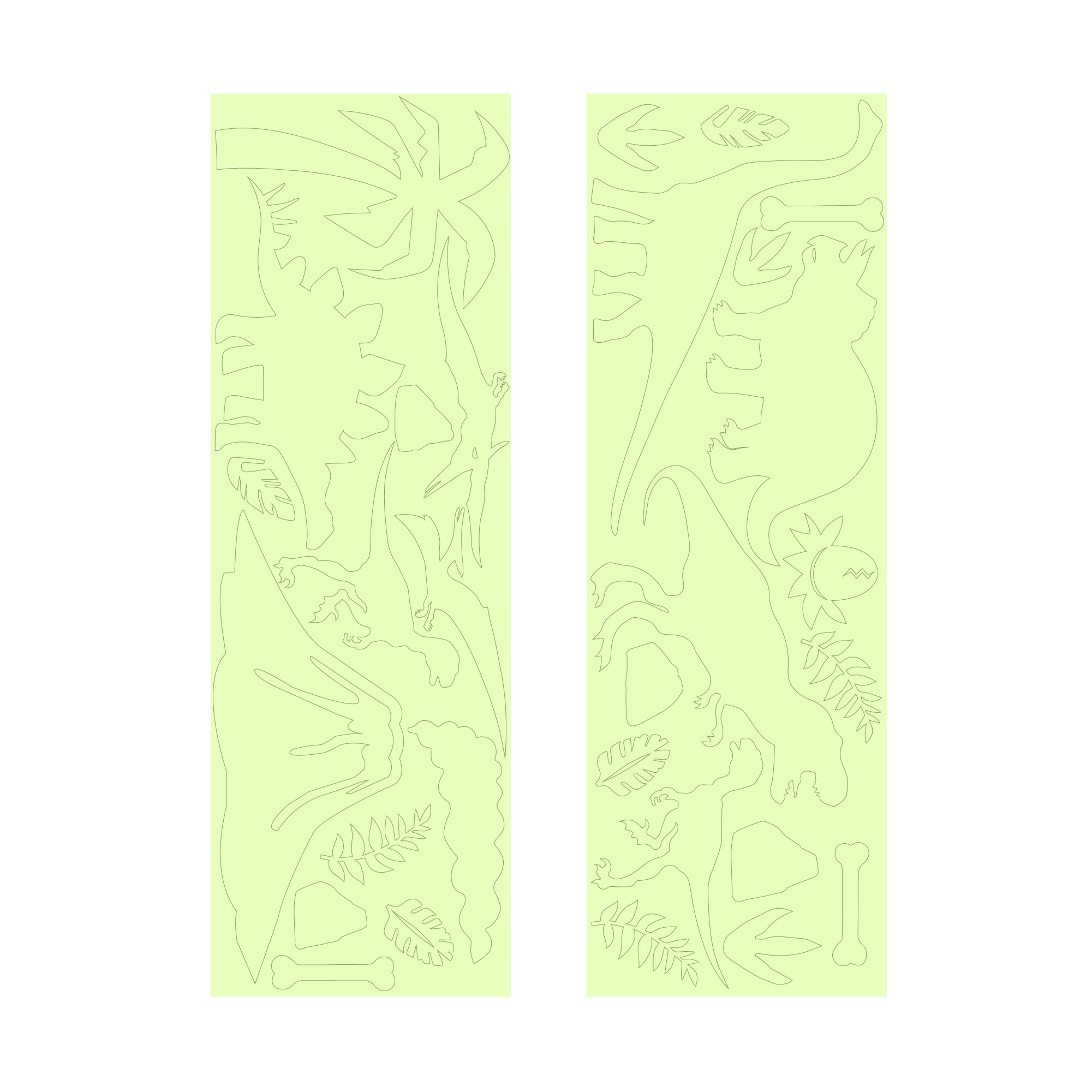 Gloplay Dino Series (30Pcs/Pack), Glow In The Dark Educational Wall Stickers, The Eco-Friendly And Brightest Wall Stickers For C