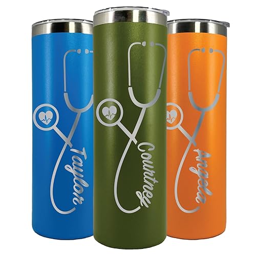Avito 20 Oz Personalized Nurse Tumbler, Laser Engraved Nurse Gift With Stethoscope, Doctor Tumbler, Doctor Gift, Rn Nurse Gradua