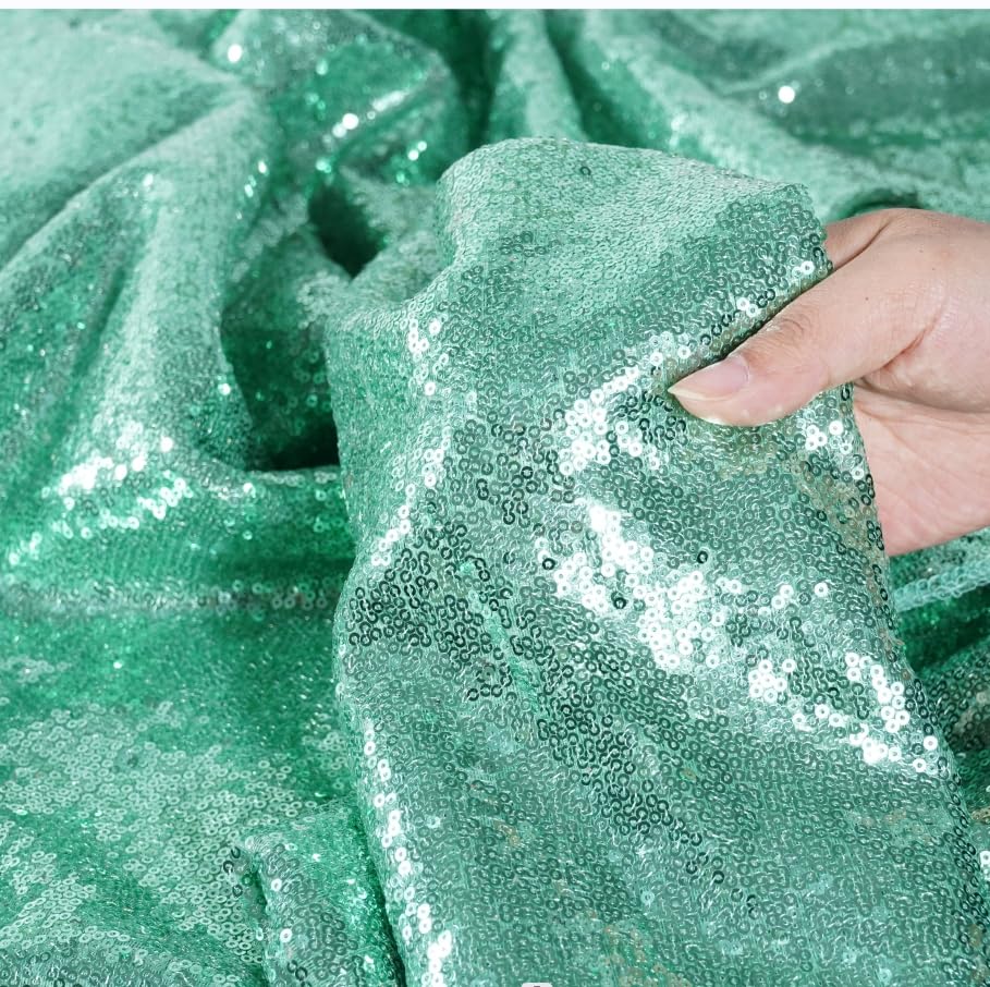 Partydelight Sequin Tablecloth, Rectangular, 50''X80'', Mint Green