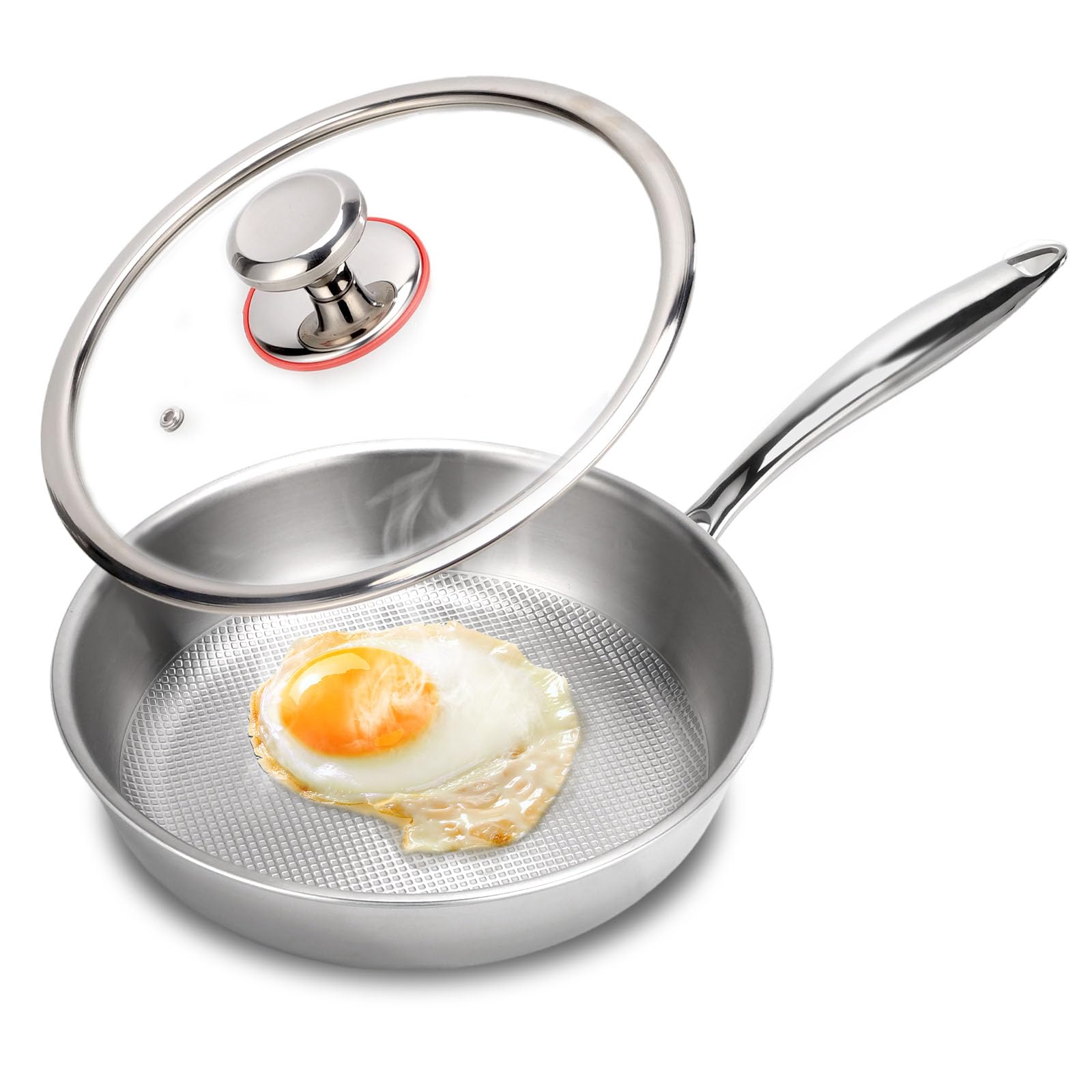 Ptacivow 7.85 Titanium Pans for Cooking Pure Healthy Titanium Frying Pan