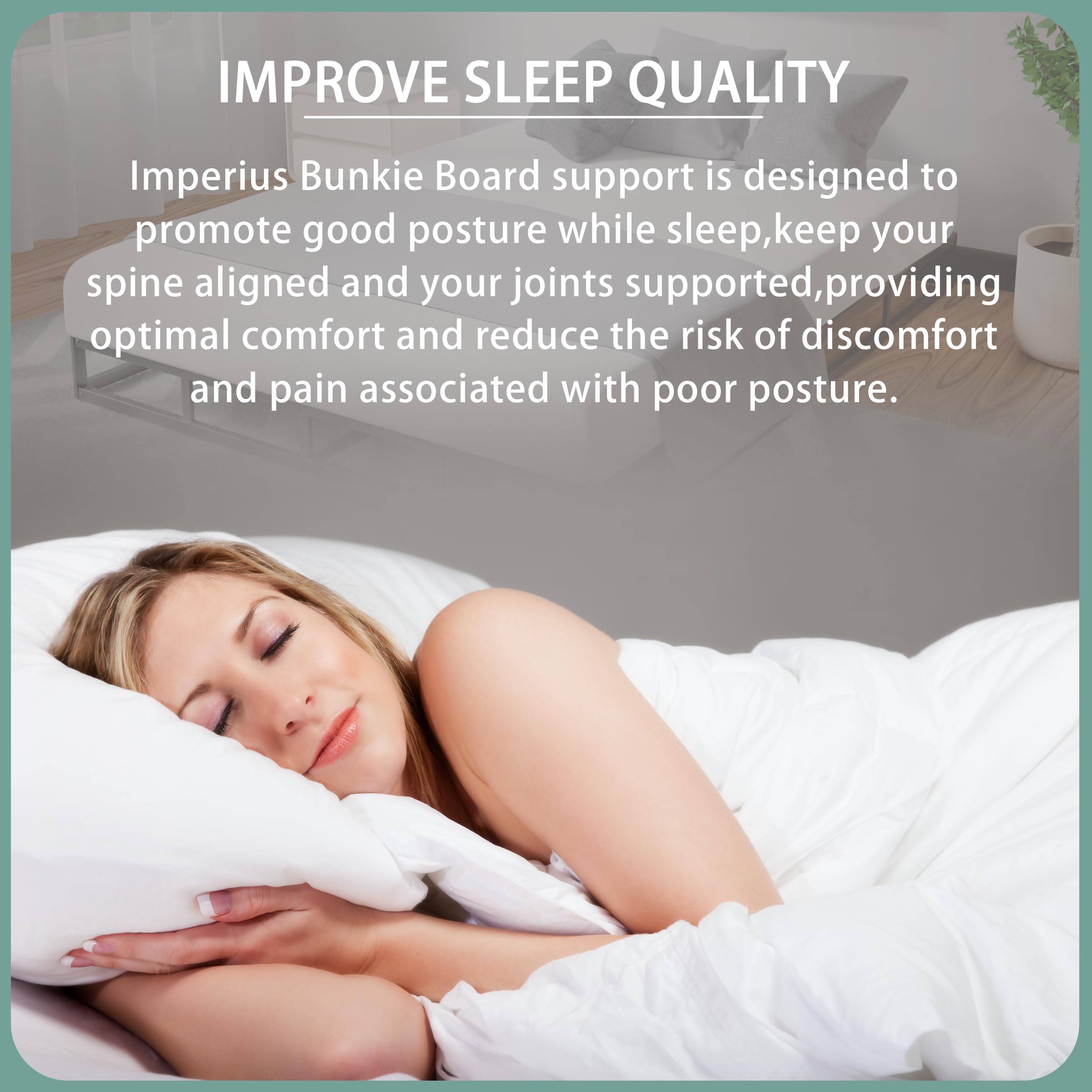 Imperius Mattress Support Wooden Bunkie Board/Bed Slats/Queen Bed Board Under Mattress Support(57''x 64'' Queen Size)