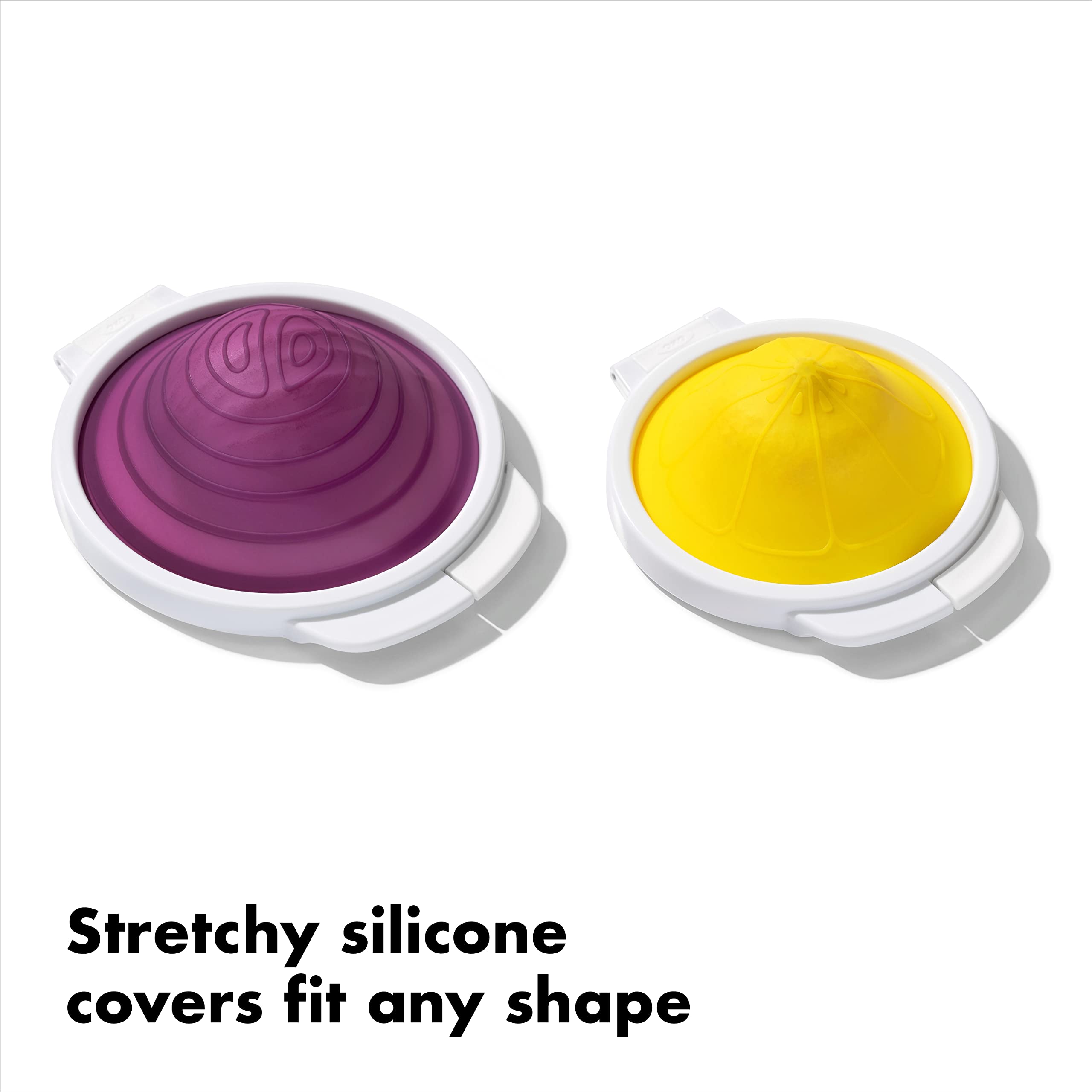 Oxo Good Grips Cut & Keep Reusable Silicone Produce Saver Set - Onion And Lemon