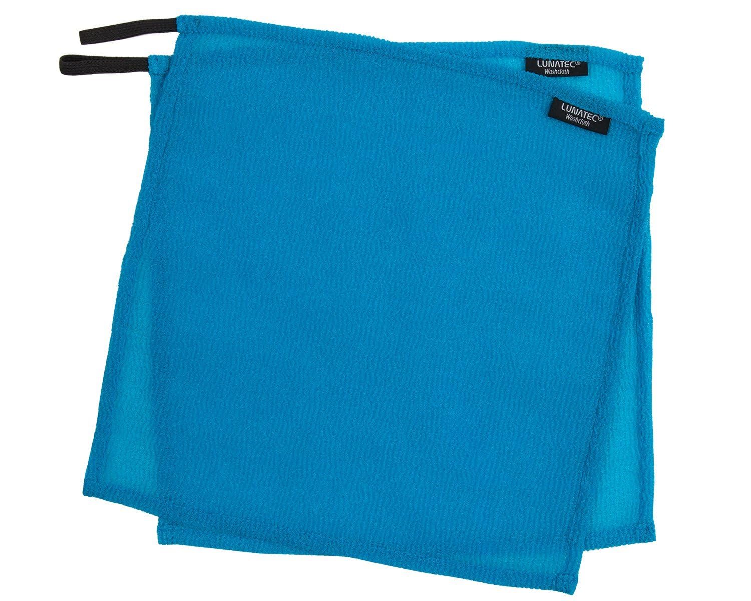 Lunatec Self-Cleaning Travel Washcloth. Odor-Free, Quick Drying & Light Exfoliation. Wash Cloth Is Ideal For Camping, Backpackin