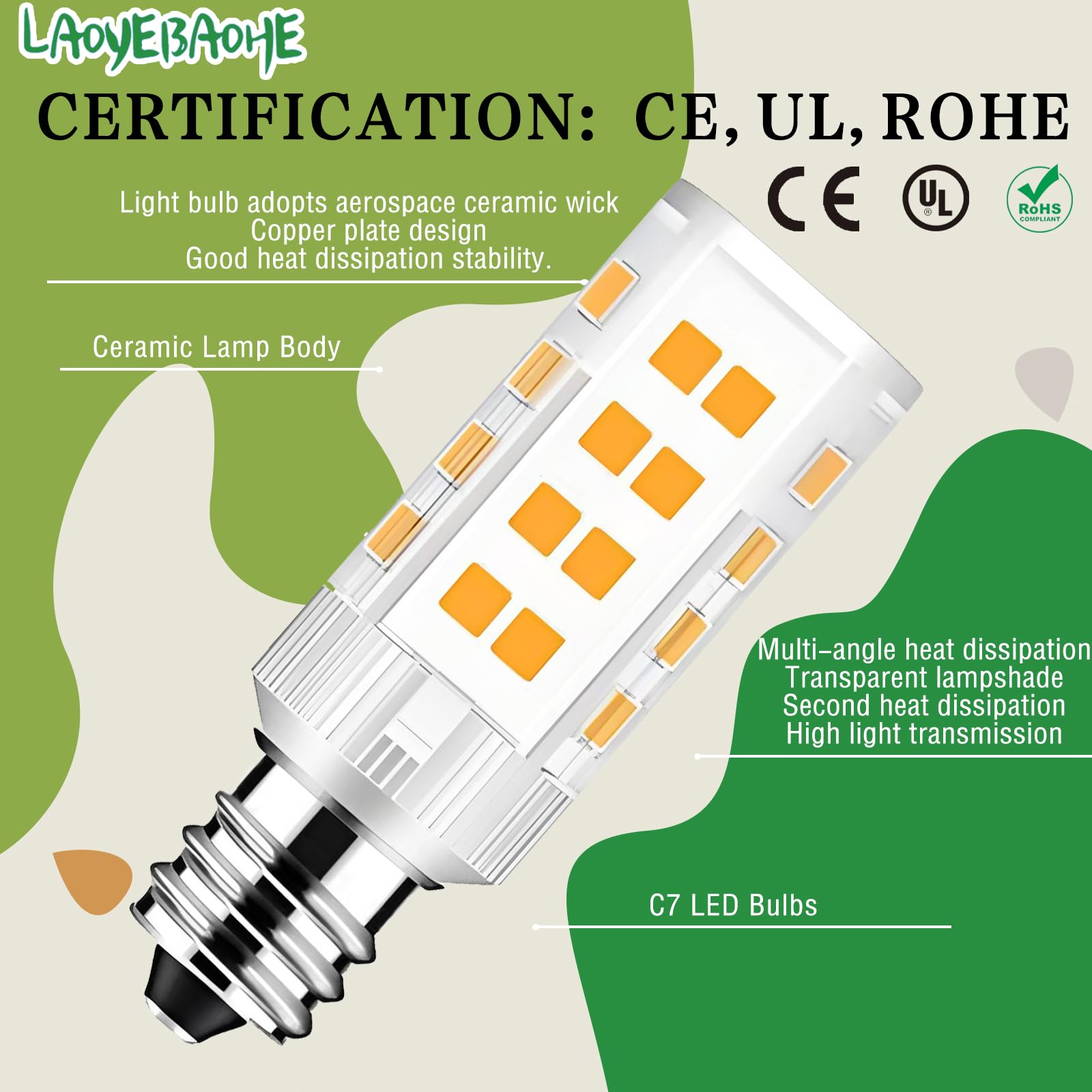 2Pack Makeup Mirror Led Bulbs Replacement Mirror 20W Rp34B Light Bulb Fits Be151T Be71Ct Be47X Be47Br For Cosmetic Vanity Makeup