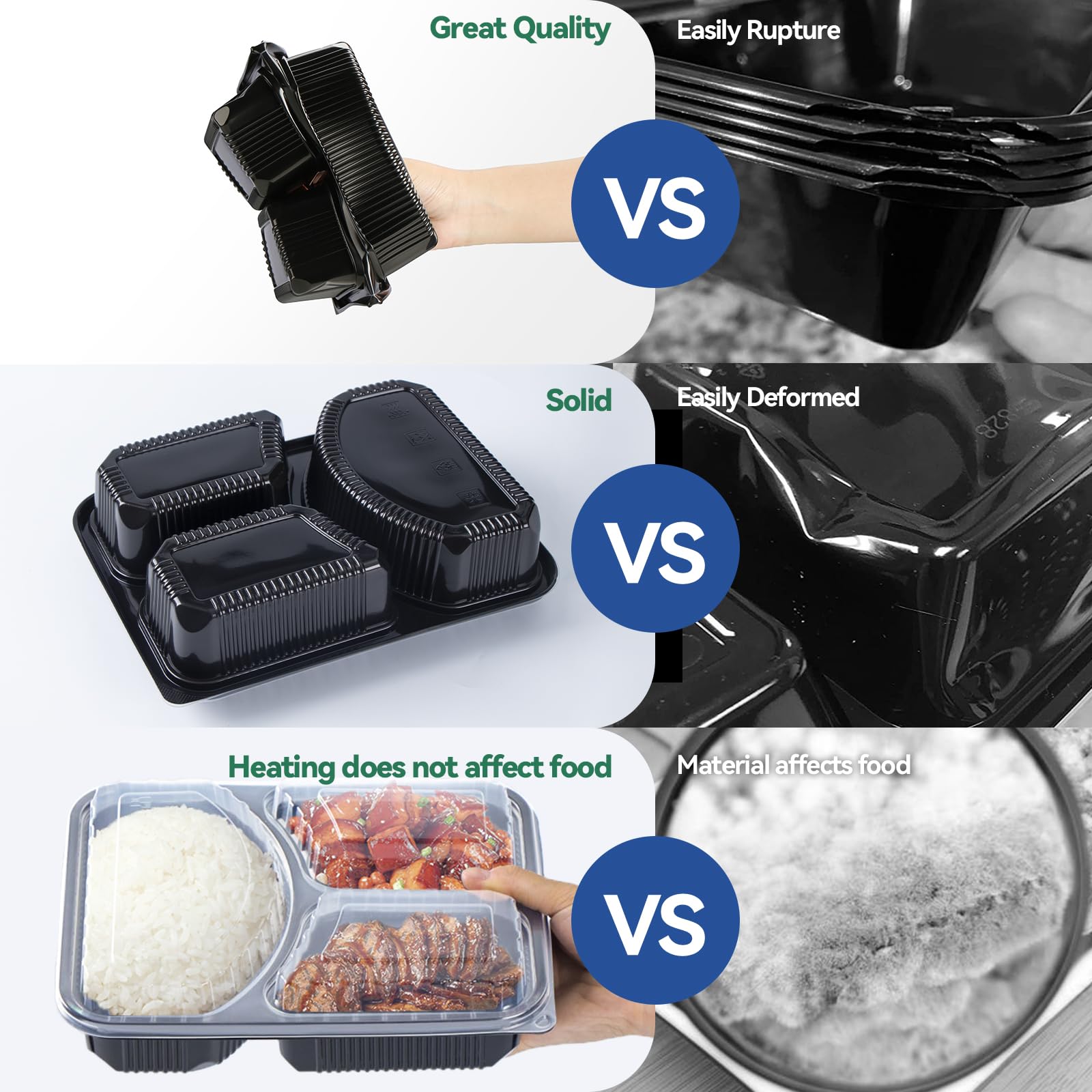 Ekosavor Meal Prep Container, 40-Pack 38Oz - Reusable To Go Containers For Food Storage And Portion Control - Bento Boxes For Me