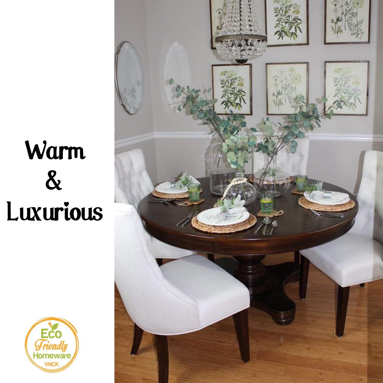 Boho Placemats For Dining Table Set Of 6, Water Hyacinth Placemats For Round Table, Round Placemats For Round Tables, Woven Plac