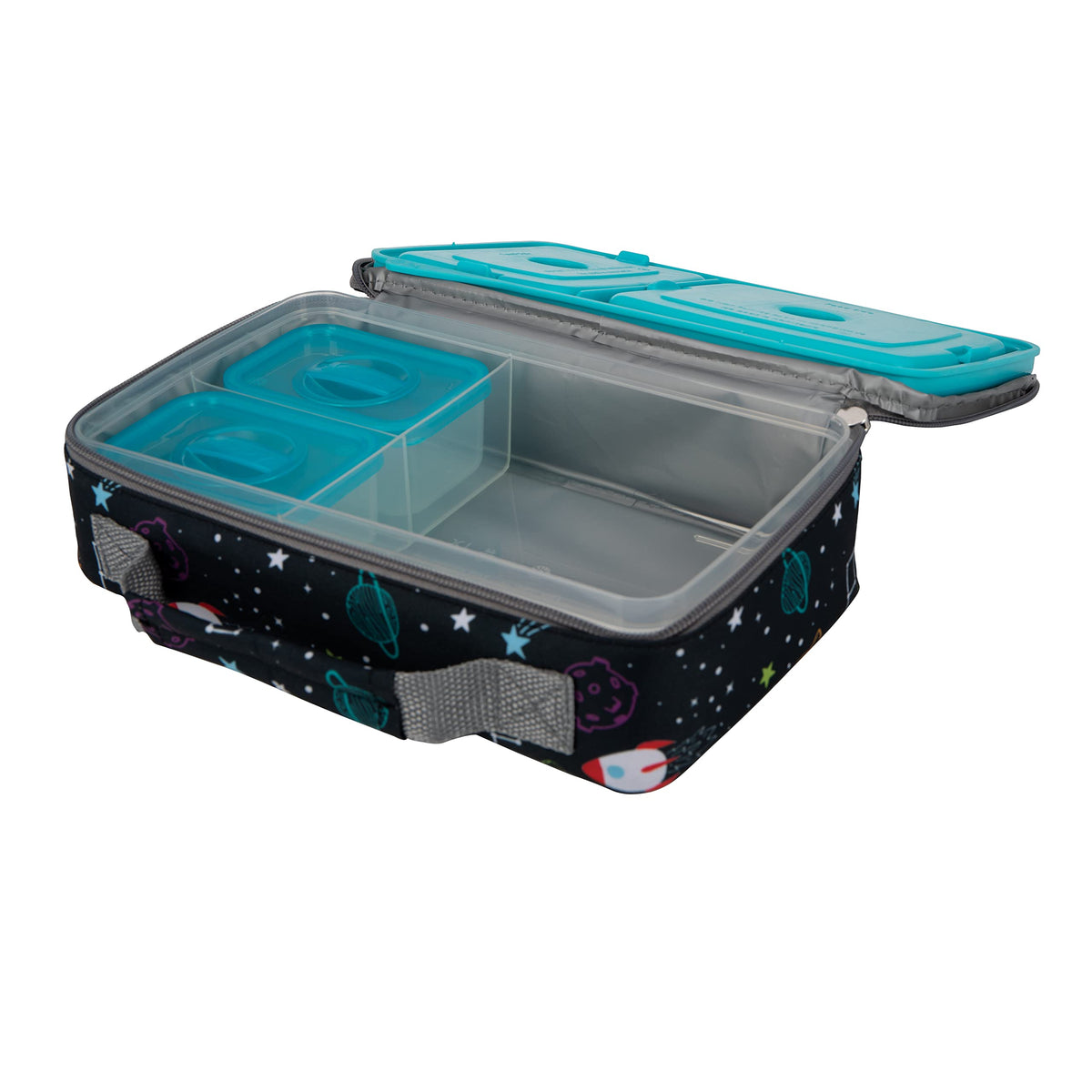 Nuby Lunchbox With Insulated Travel Bag - 3+ Years - Galactic Design