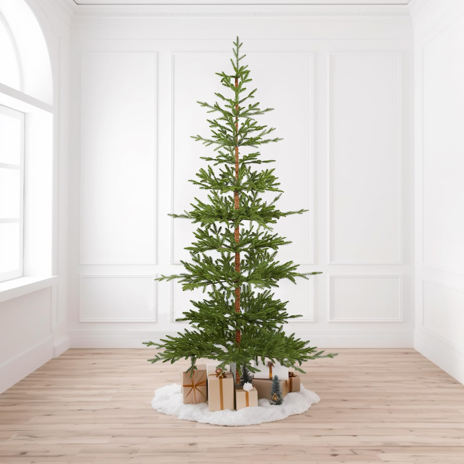 WBHome 7 FT Alpine Fir Artificial Christmas Tree Sparse Christmas Tree, Green