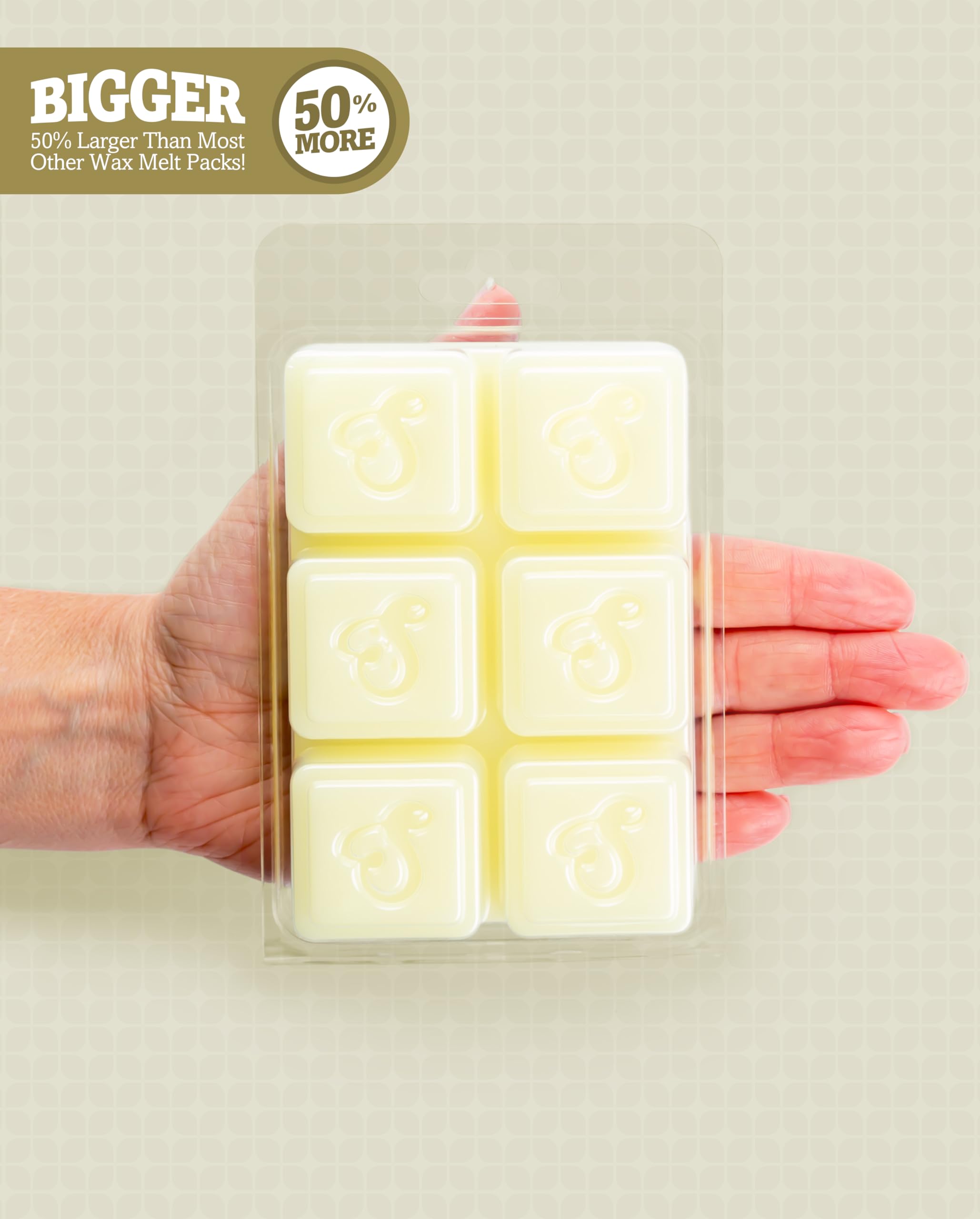 Shortie's Candle Company Pure Jasmine Wax Melts - 1 Highly Scented 3 Oz. Bar - Made with Essential & Natural Oils - Flower & Flo