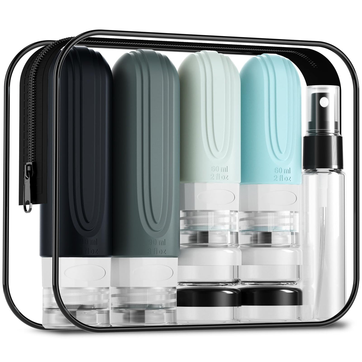 Mrsdry 16 Pack Travel Bottles For Toiletries, Tsa Approved Silicone Travel Containers Jar For Toiletries, Leak Proof Refillable