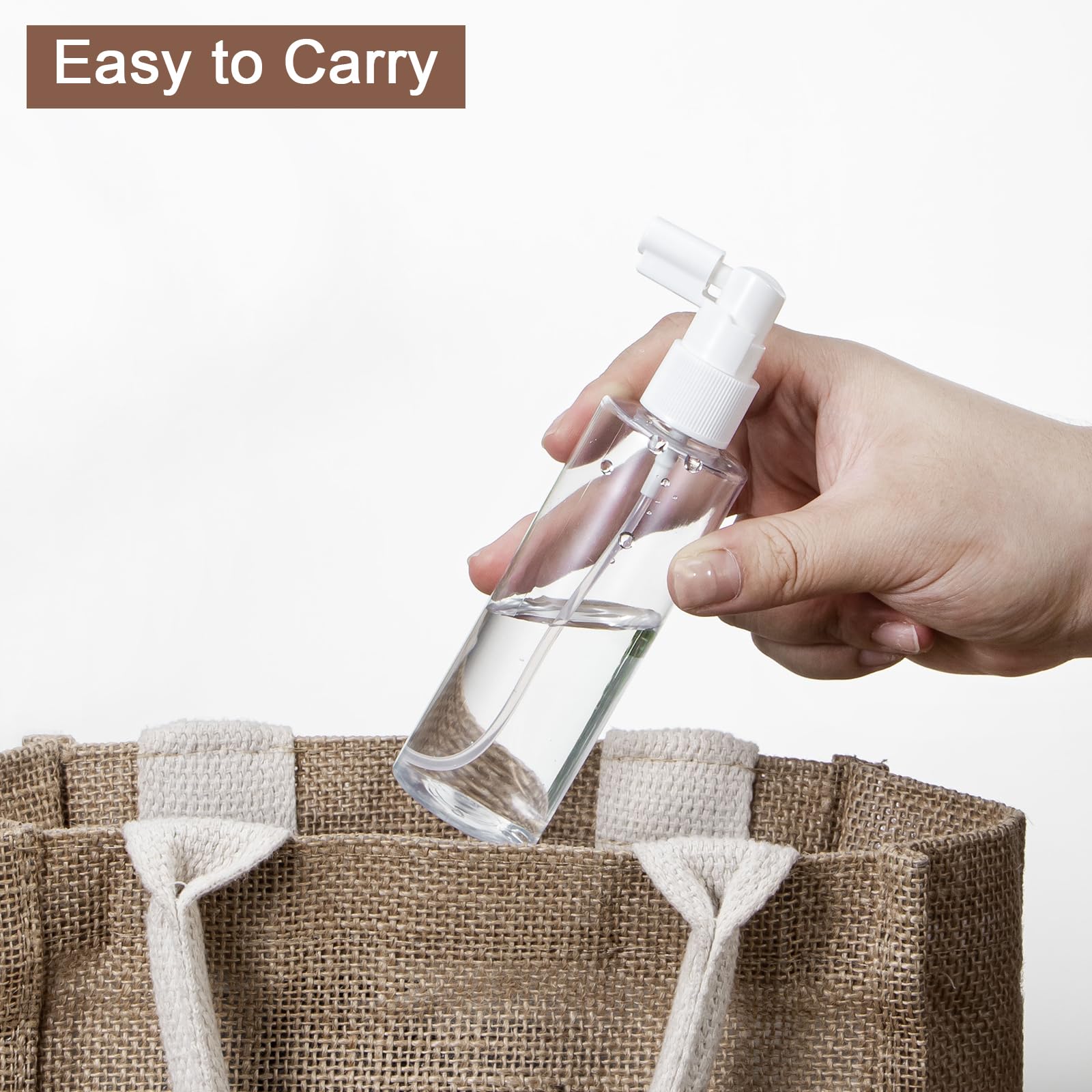 Yebeauty 6 Pack 100Ml/3.3Oz Refillable Travel Size Spray Bottle Plastic Lightweight Mini Spray Bottles Empty With Tight Cap Reus