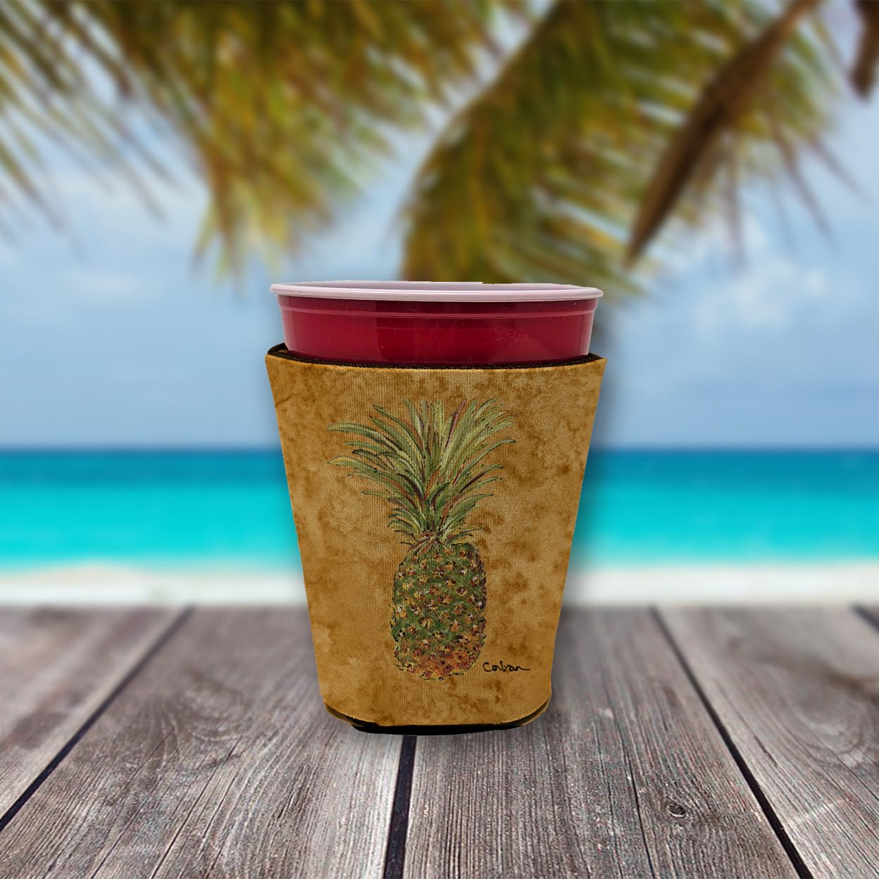 Pineapple  Red Solo Cup Beverage Insulator Hugger