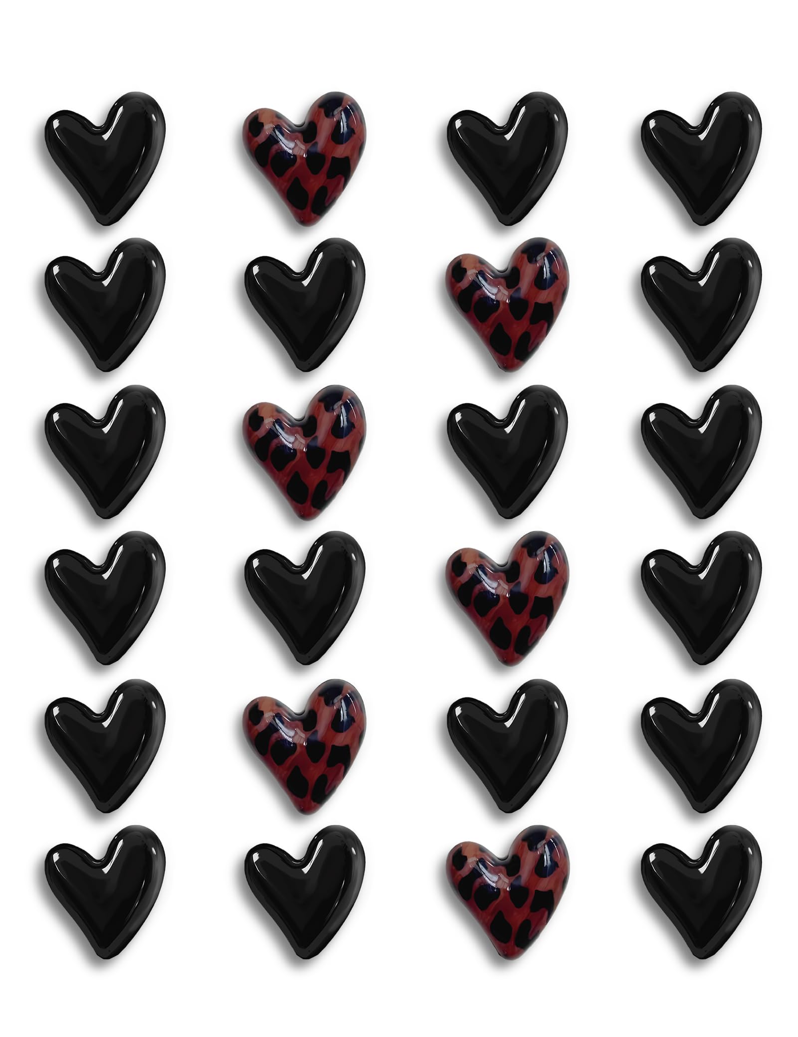 24PCS Fridge Magnets Cute Love Heart Refrigerator Magnets, Decorative Magnets for Whiteboard Cabinet Locker, Lovely Fun Magnets 